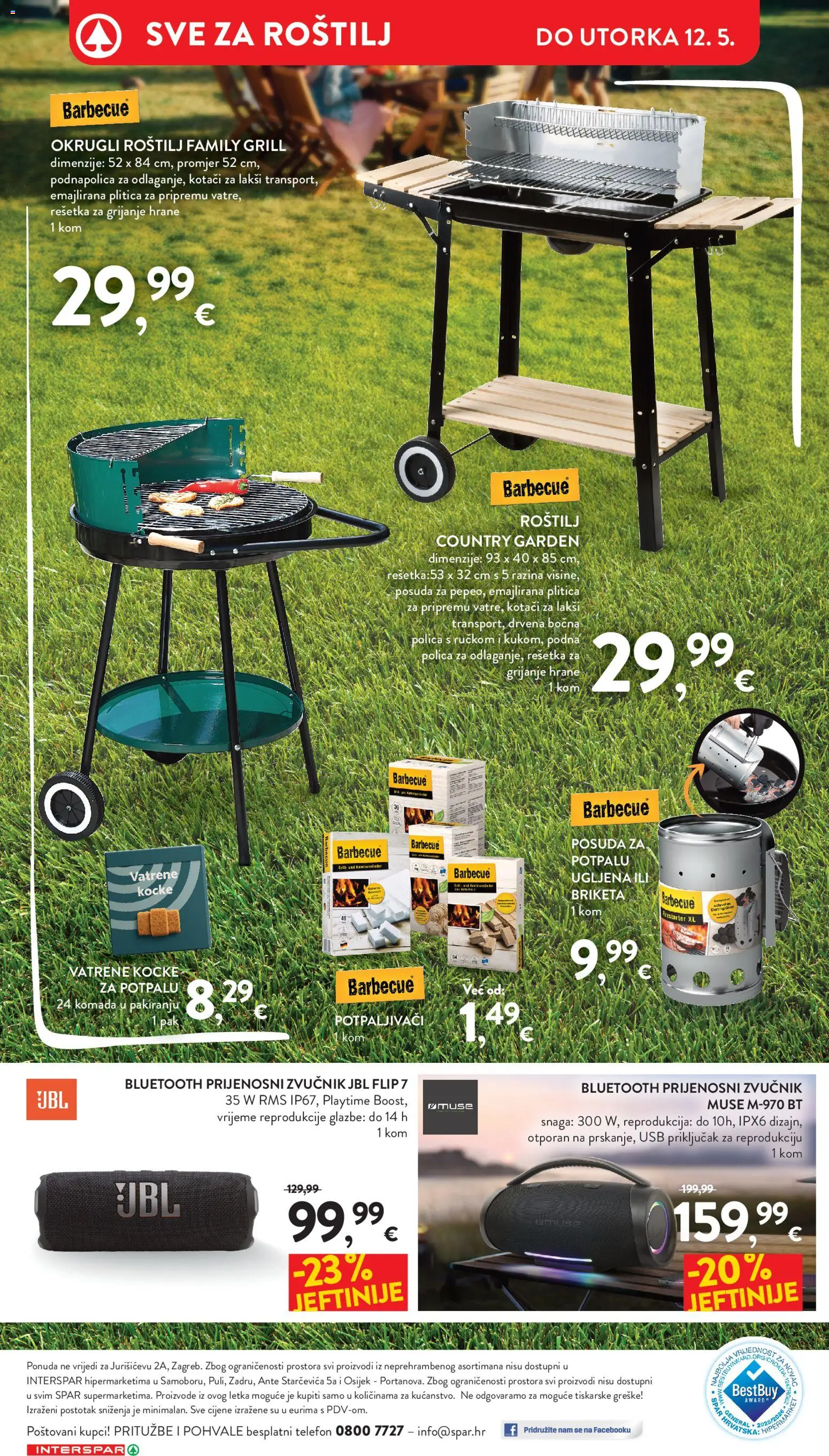 Interspar katalog | vrijedi od 22.04.2026 | Stranica: 16 | Proizvodi: Roštilj, Polica, Zvučnik, USB