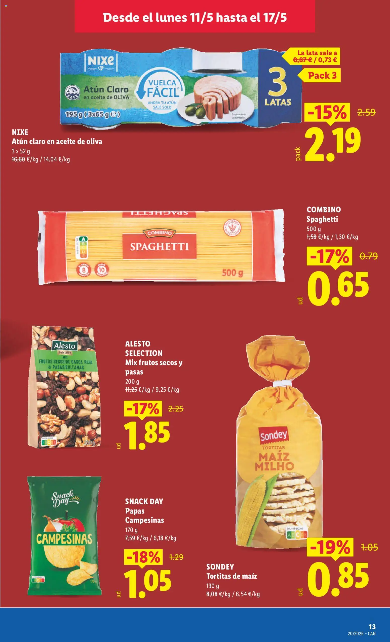 Lidl folleto │ válido desde el 11.05.2026 | Página: 19 | Productos: Aceite, Frutos secos, Aceite de oliva, Atún claro