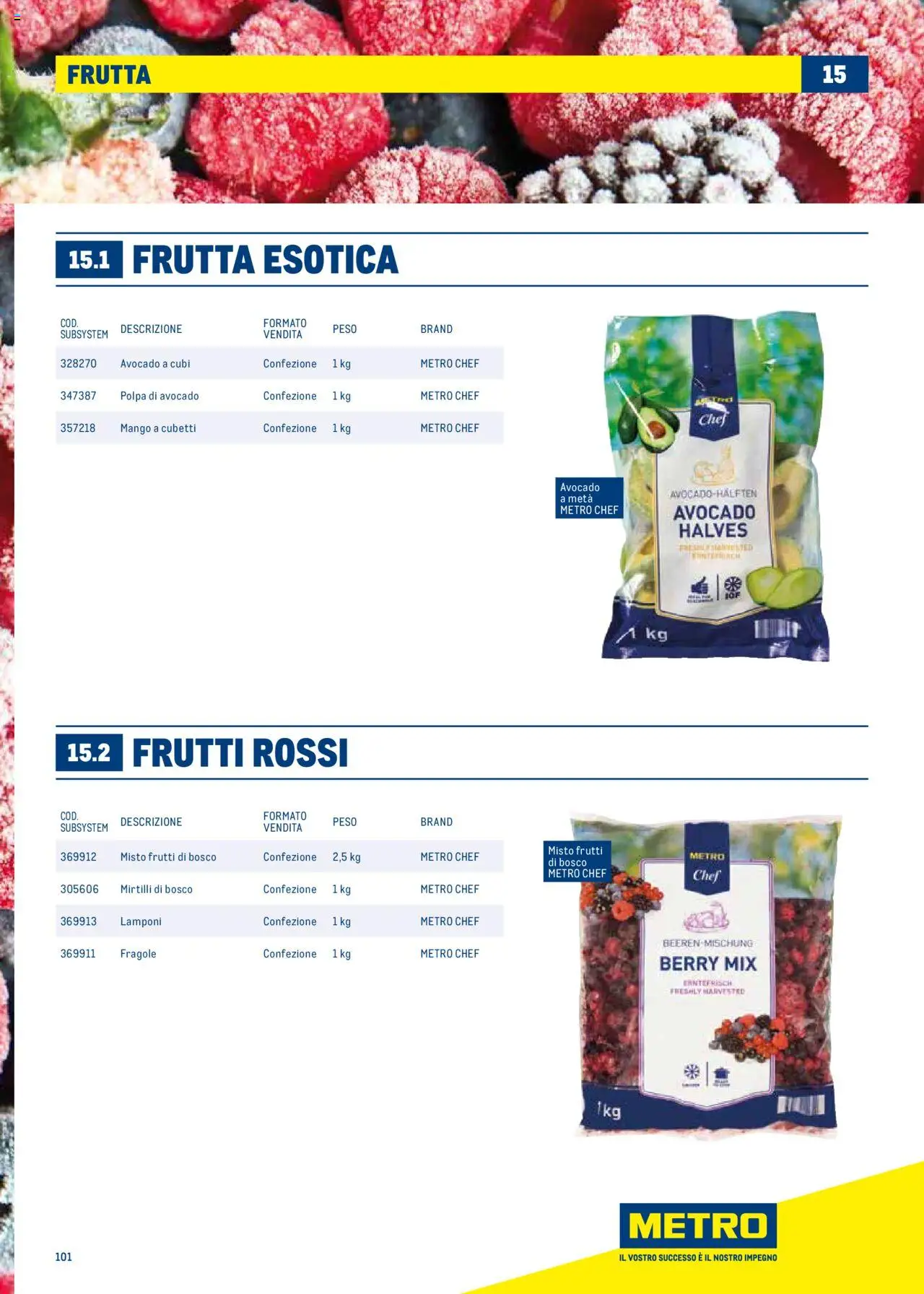 Volantino Metro del 30.06.2025 | Pagina: 101 | Prodotti: Lamponi, Fragole, Avocado, Mango