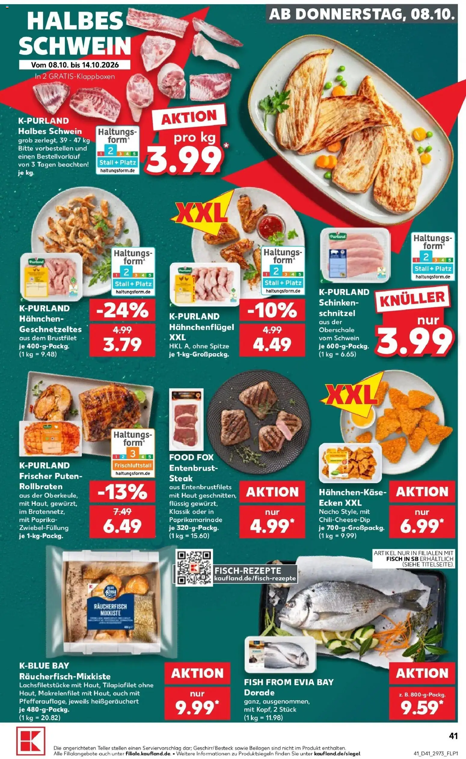 Prospekt Kaufland ab 05.10.2026 » Angebote Online zum Blättern | Seite: 51 | Produkte: Dorade, Hahnchen, Fisch, Paprika