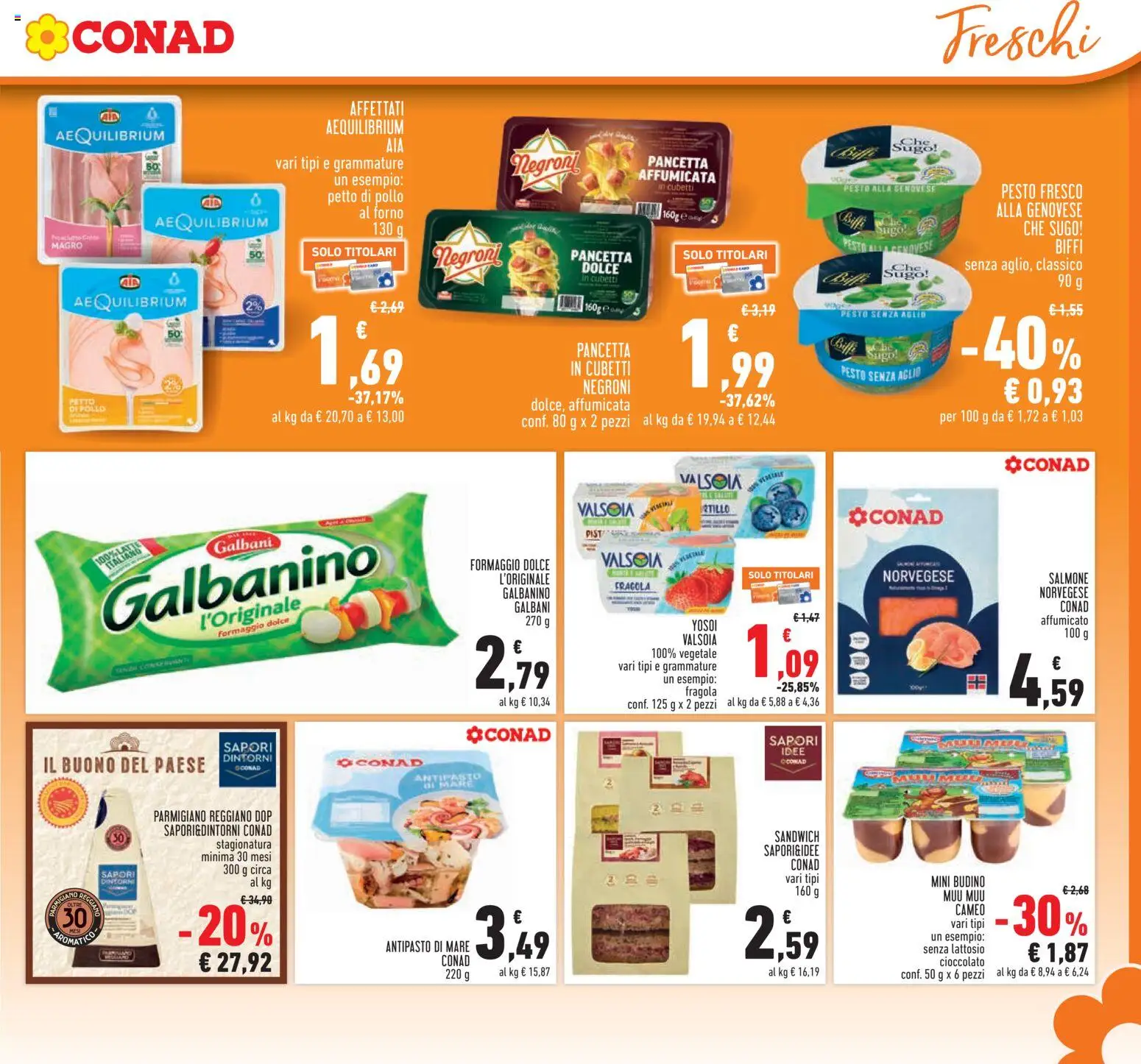 Volantino Conad del 04.06.2026 | Pagina: 13 | Prodotti: Pollo, Salmone, Forno, Parmigiano