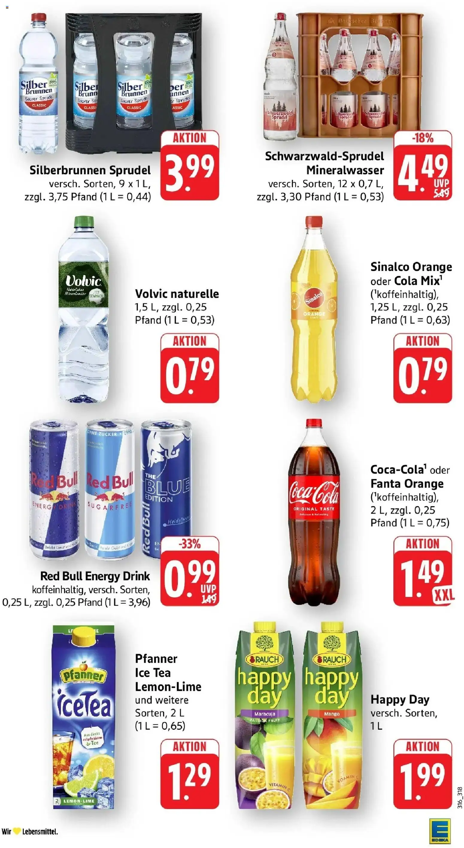 Edeka Prospekt Nonnenhorn / Bodensee (ab 12.10.2026) » Angebote Online | Seite: 36 | Produkte: Cola, Energy, Mineralwasser, Zucker