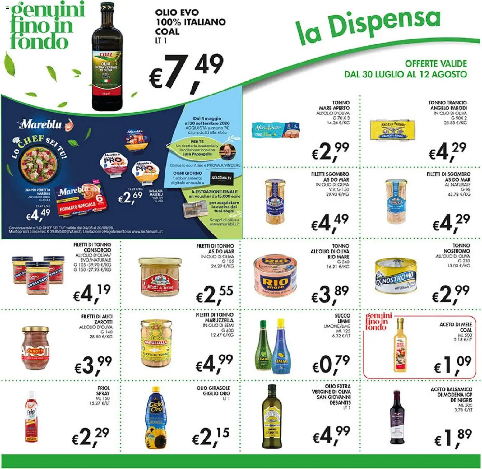 Volantino Coal del 30/07/2026 | Pagina: 22 | Prodotti: Succo, Mele, Insalata, Alici