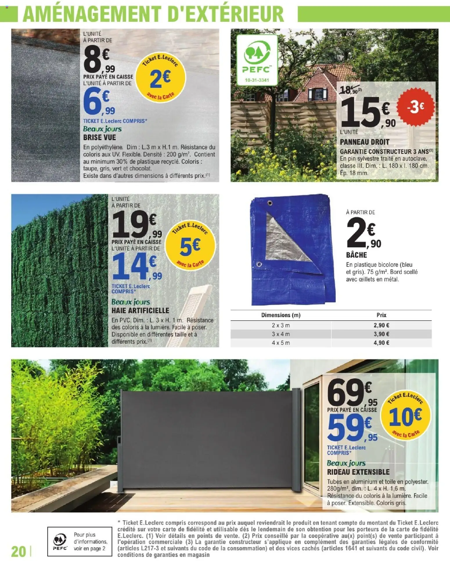 {H1} | Page: 20 | Produits: Brise vue, Rideau