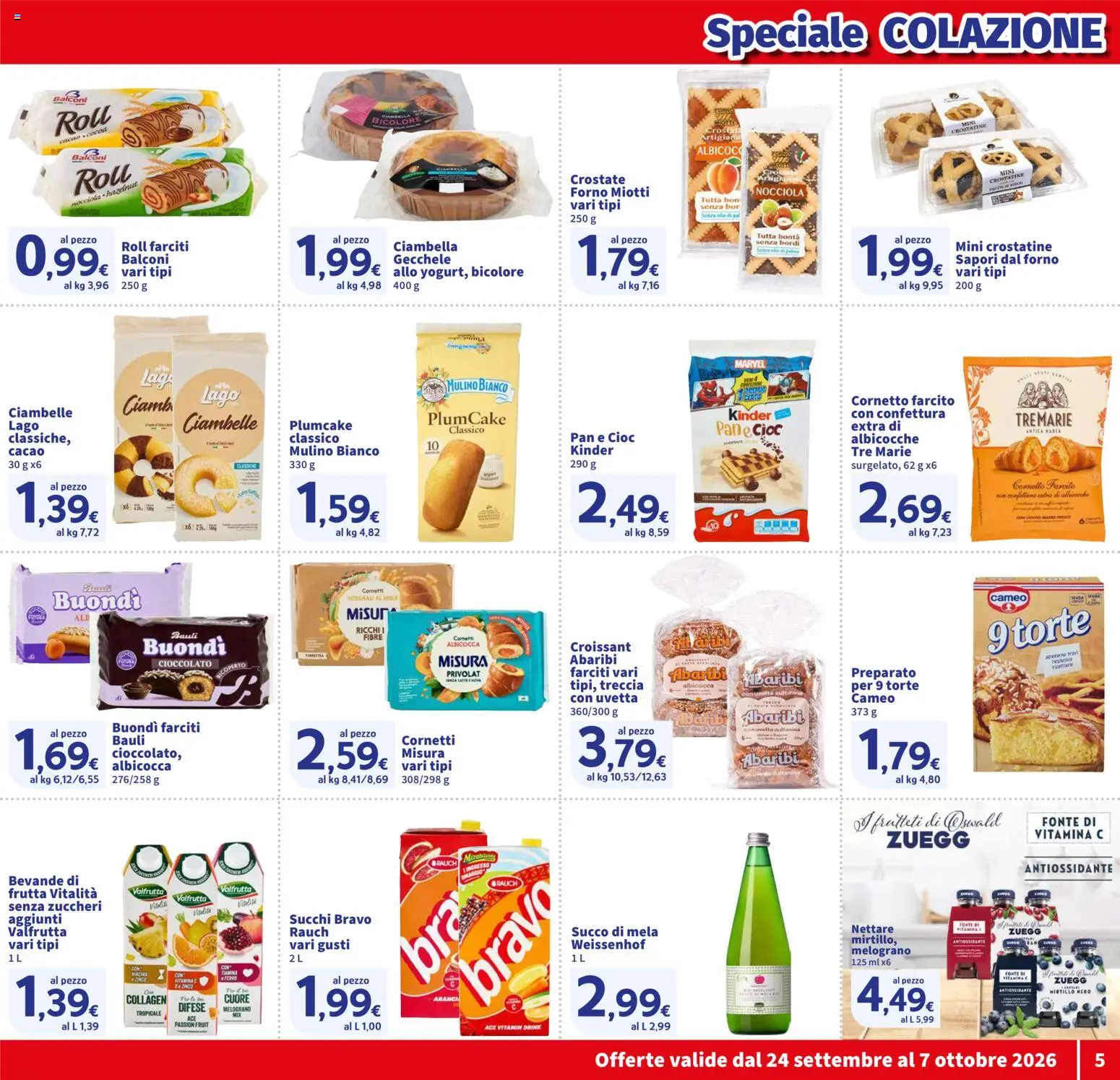 Volantino SIGMA del 24/09/2026 | Pagina: 5 | Prodotti: Pane, Bevande, Melograno, Miele