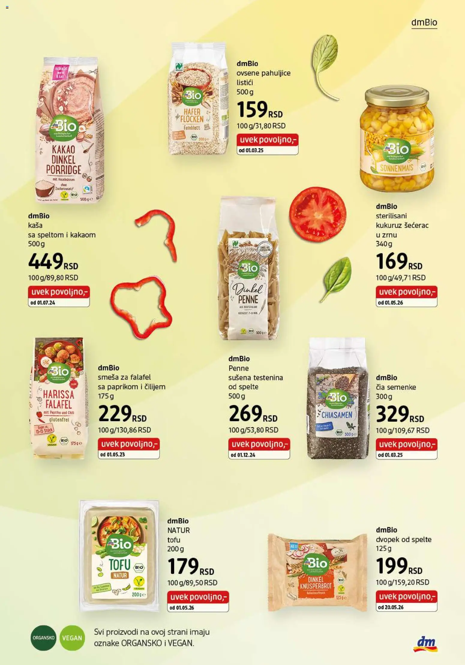 DM Drogerie katalog - važi od 01.06.2026 | Strana: 35 | Proizvode: Čia semenke, Testenina, Tofu, Paprika