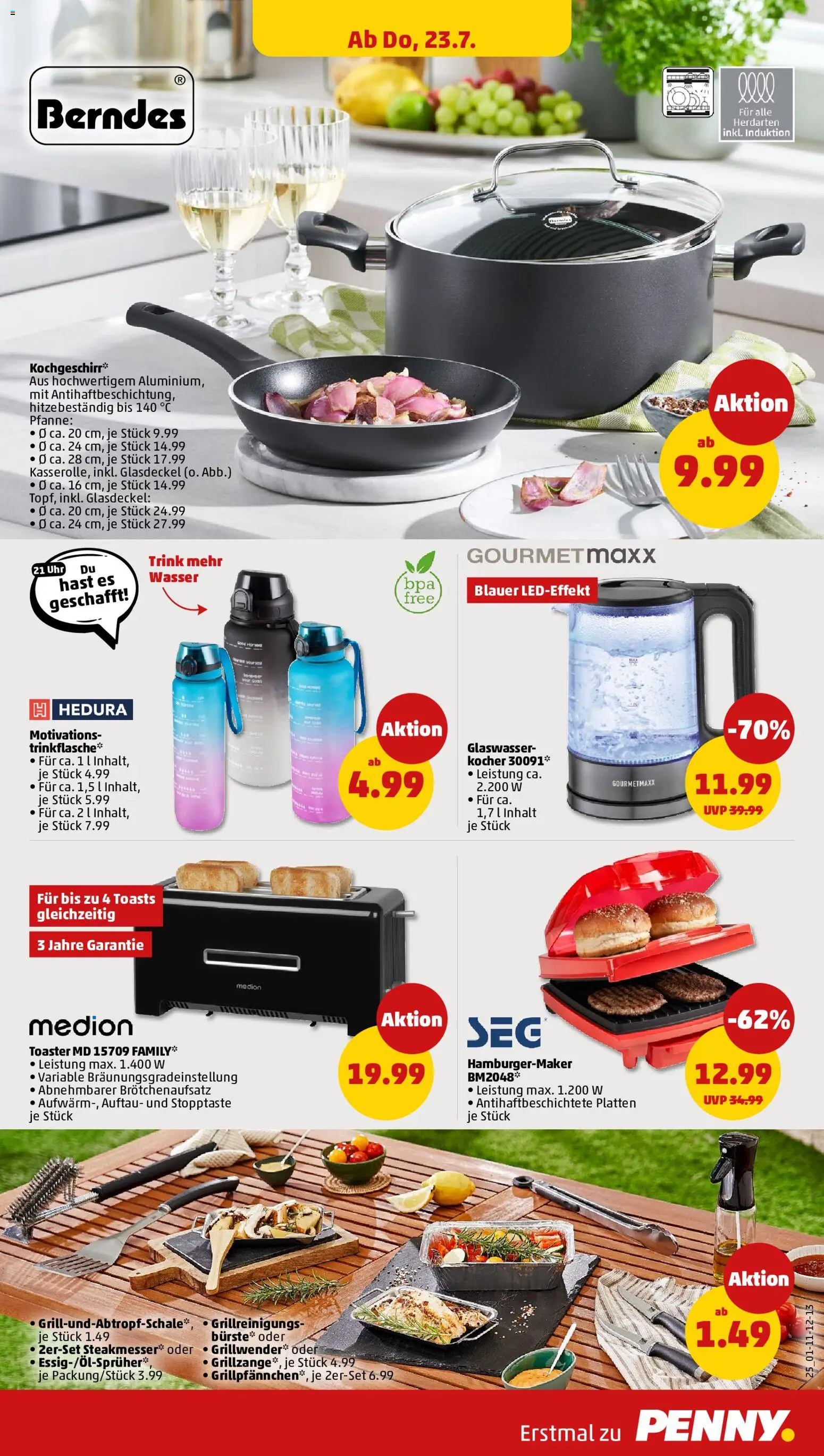 Penny Prospekt – gültig ab 20.07.2026 | Seite: 27 | Produkte: Toaster, Kocher, Wasser, Uhr