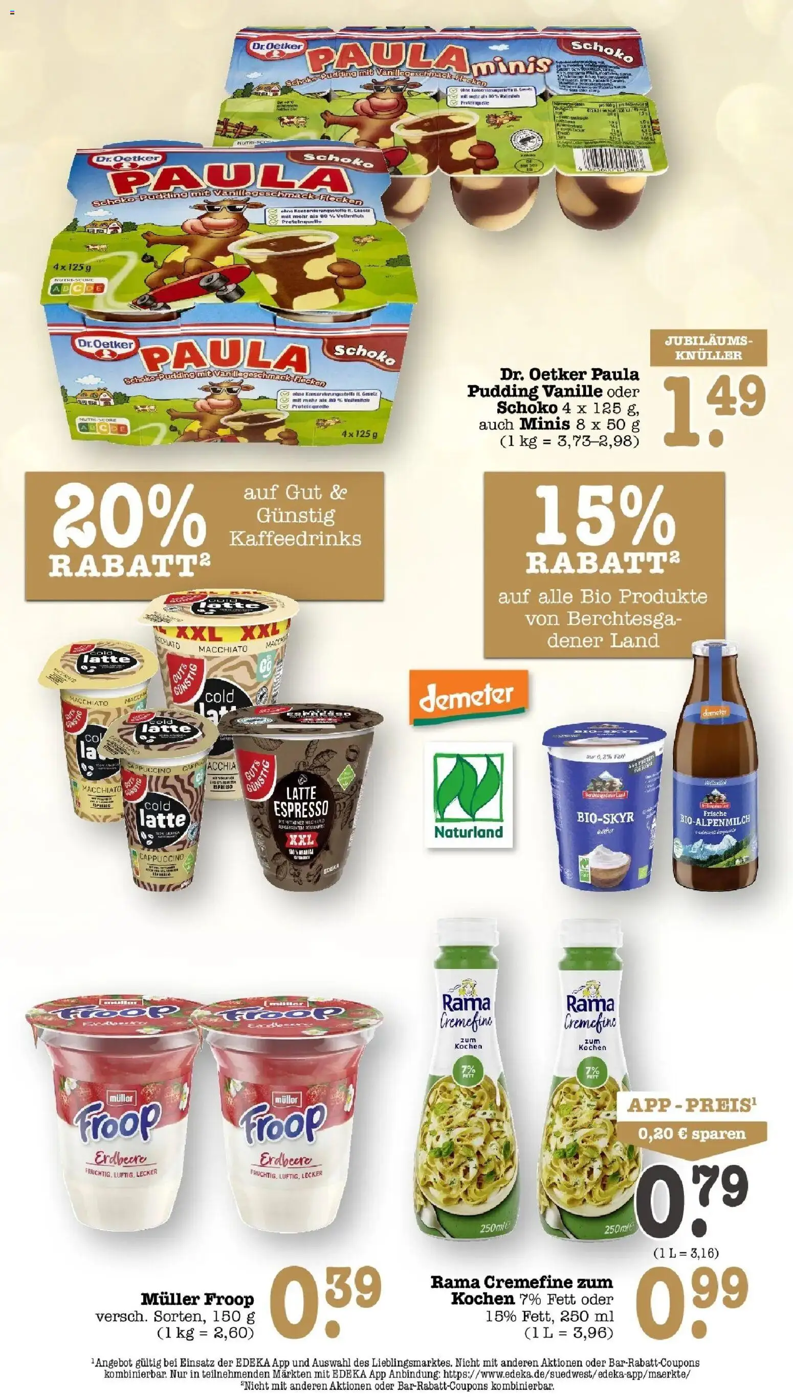 Edeka Prospekt Offenbach (ab 05.10.2026) » Angebote Online | Seite: 34 | Produkte: Rama, Rama cremefine, Pudding, Vanille