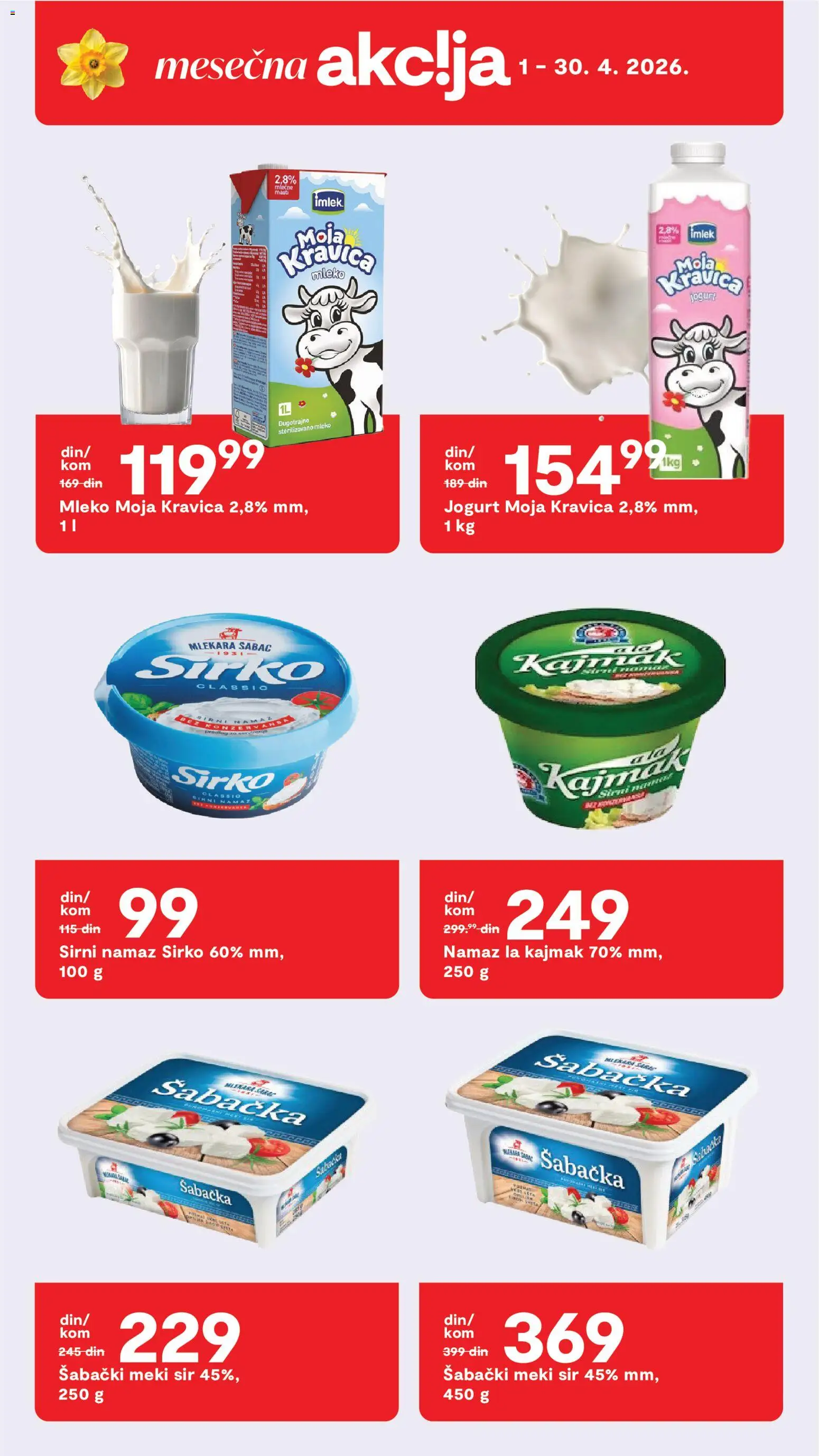 Matijevic katalog - važi od 01.04.2026 | Strana: 17 | Proizvode: Moja kravica, Mleko, Sir, Kajmak