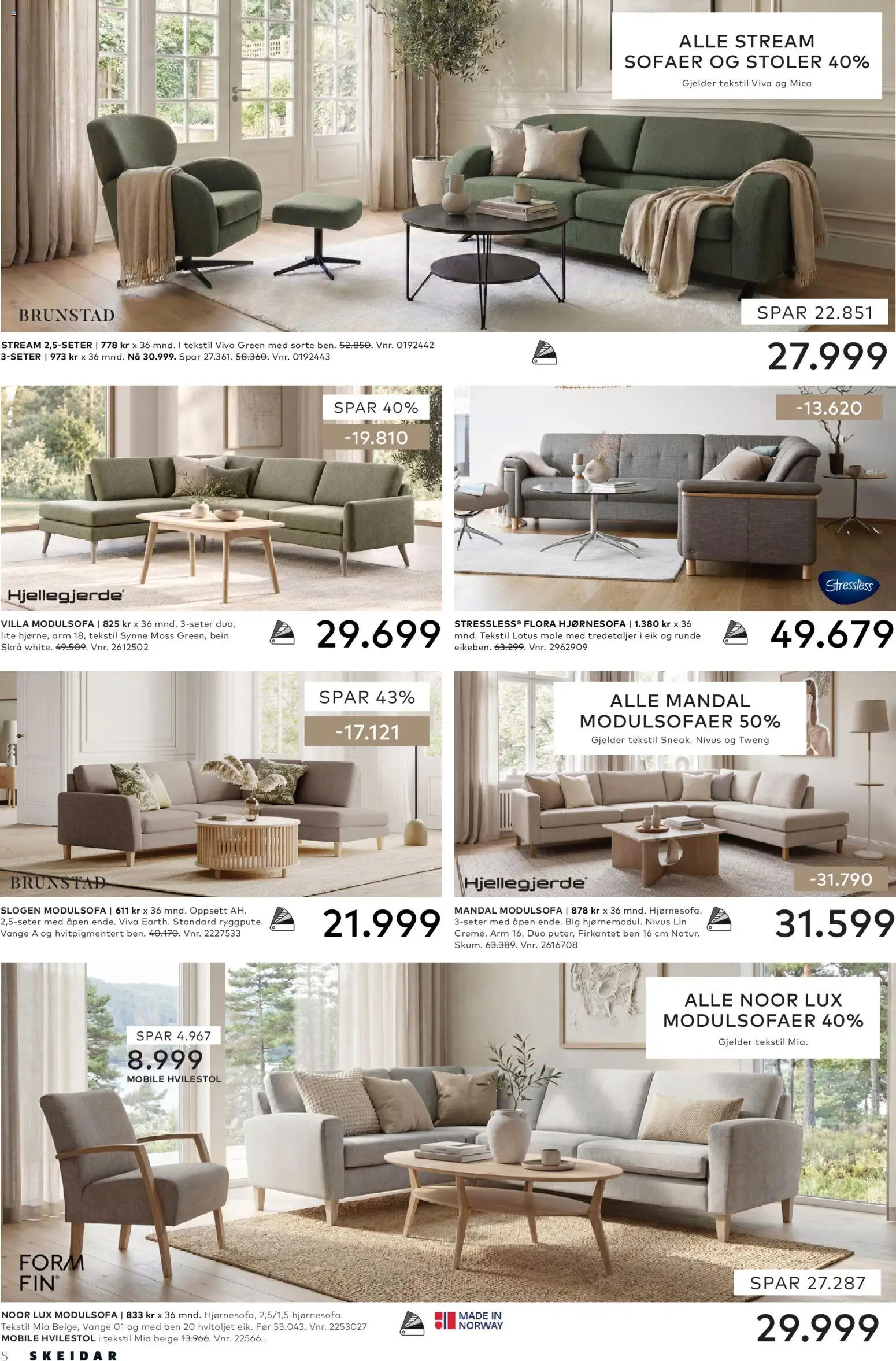 {H1} | Side: 8 | Produkter: Hvilestol, Hjørnesofa, Sofaer, Lotus