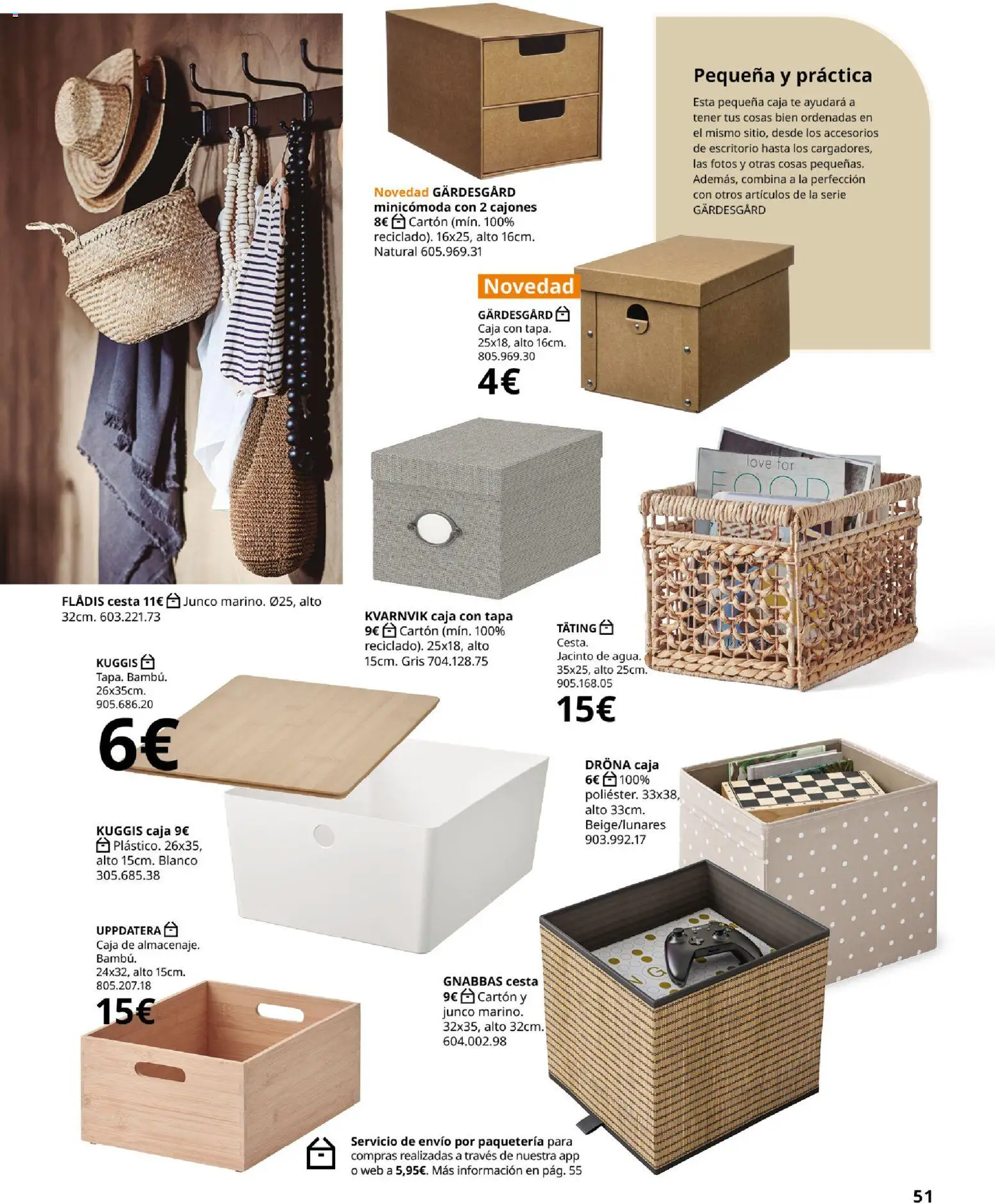 Catálogo IKEA Organización en el hogar │ válido desde el 15/01/2026 | Página: 51 | Productos: Té, Caja, Cesta