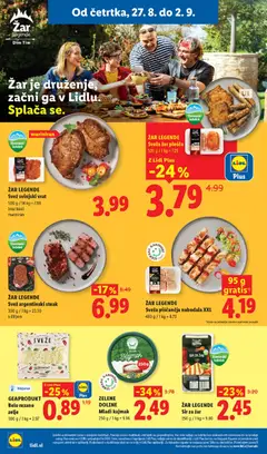 Lidl katalog akcije – veljaven od 27.08.2026 | Stran: 10 | Izdelki: Zar, Nabodala, Sir za žar, Zelje