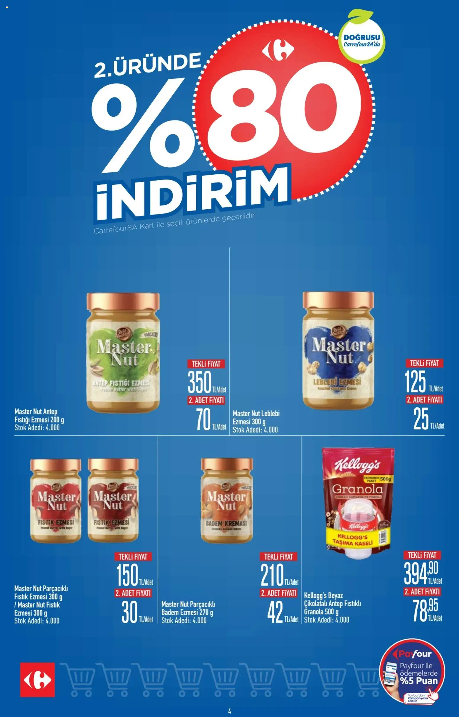 CarrefourSA Katalog - 06 Ağustos 2026 tarihinden itibaren geçerlidir | Sayfa: 4 | Ürünler: Fıstık, Badem, Fıstık ezmesi