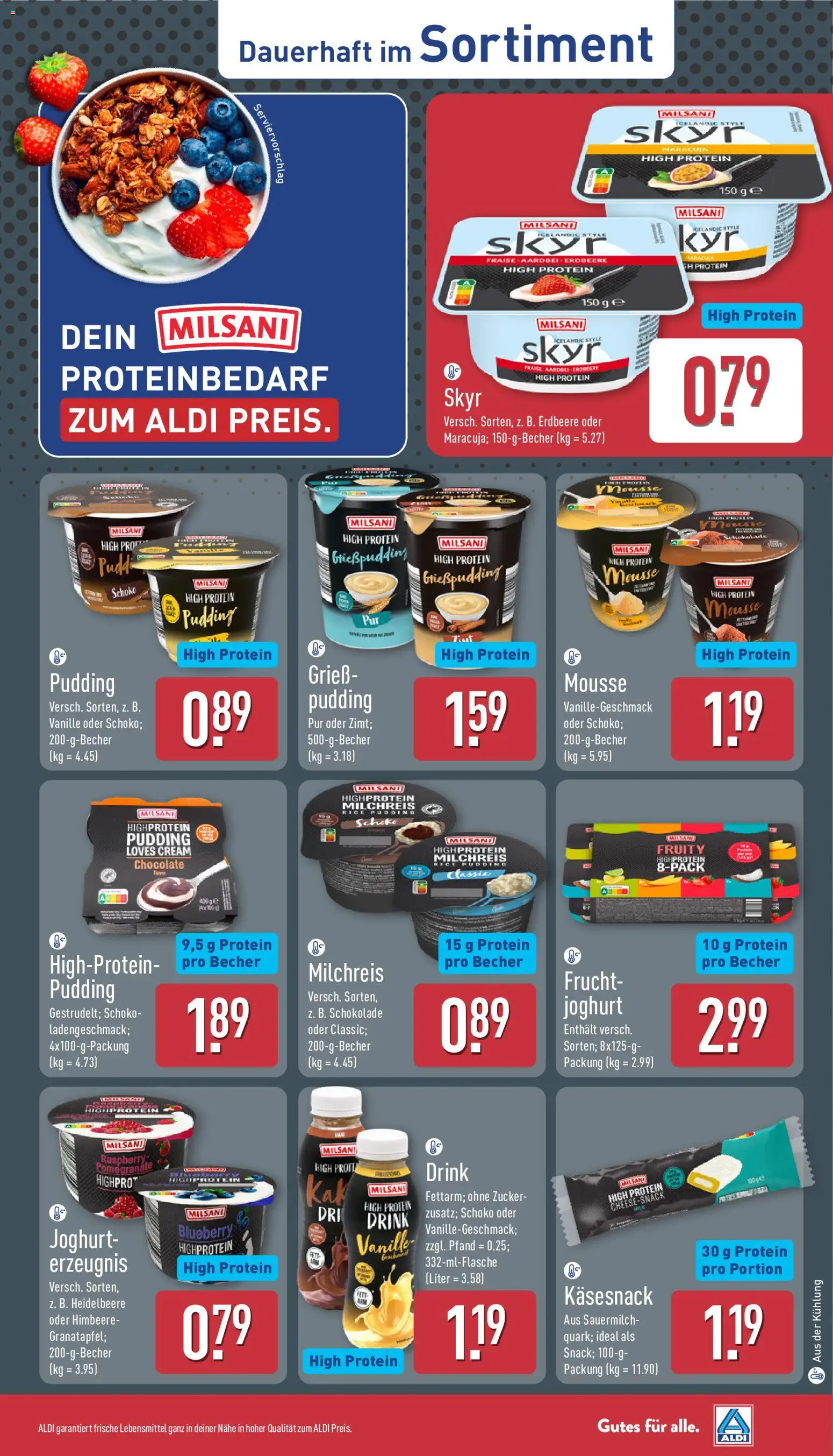 Aldi Prospekt – gültig ab 27.07.2026 | Seite: 31 | Produkte: Joghurt, Schokolade, Pudding, Skyr