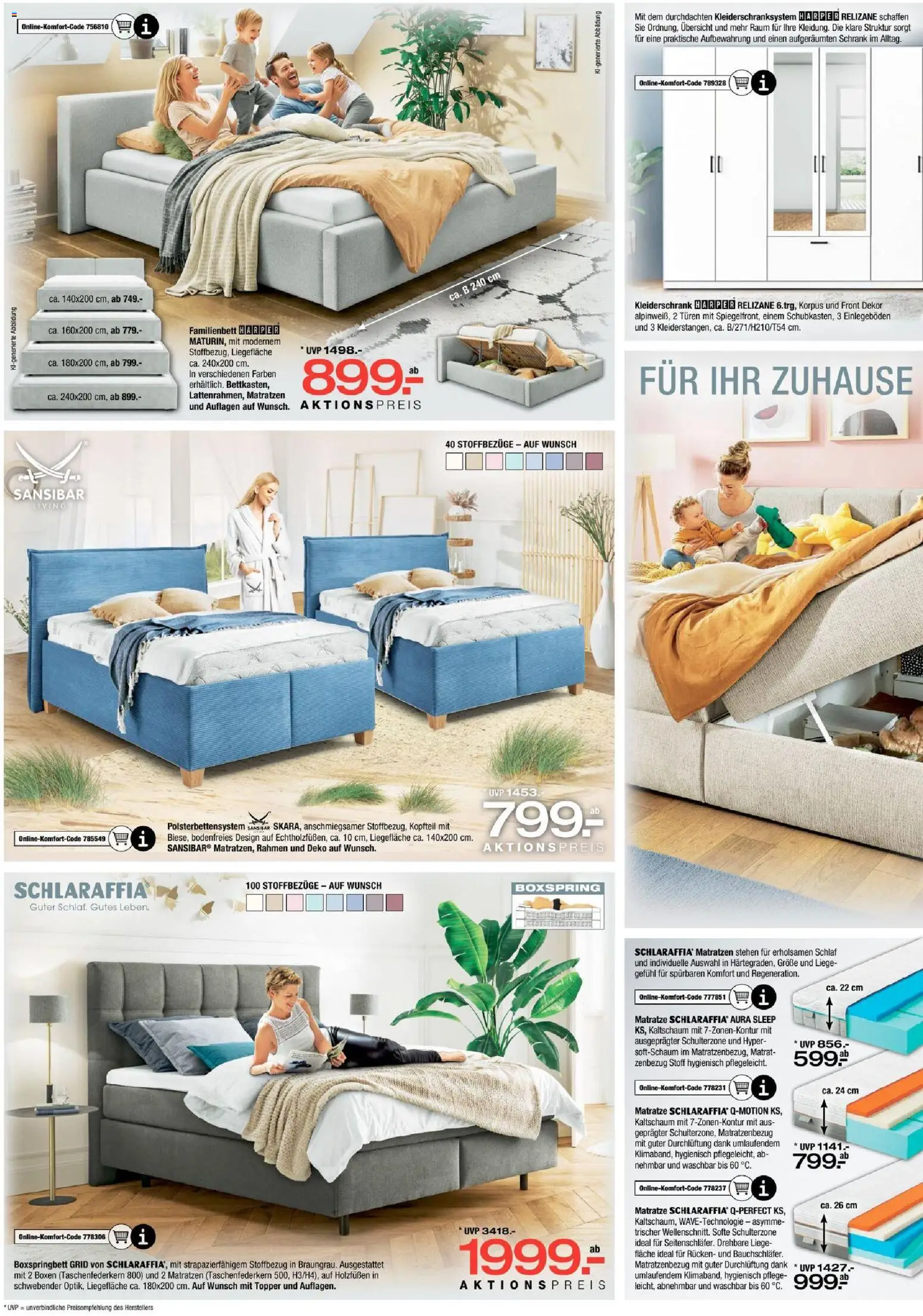 Ostermann Prospekt – gültig ab 29.08.2026 | Seite: 8 | Produkte: Kleiderschrank, Boxspringbett, Liege, Schrank