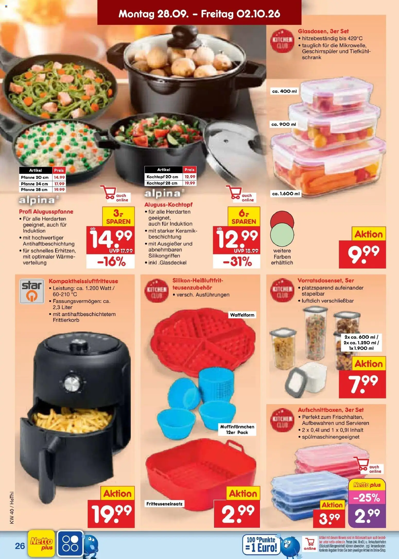 Netto Marken-Discount Prospekt Thiendorf – gültig ab 28.09.2026 | Seite: 38 | Produkte: Geschirrspüler, Schrank