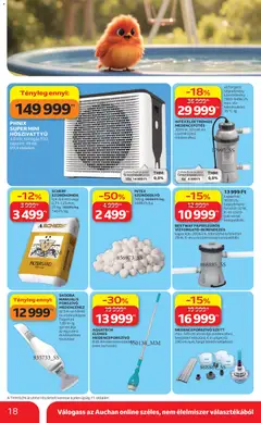 Auchan Kertészet és Szabadidő - amely érvényes a következő dátumtól: 16.04.2026 | Oldal: 18 | Termékek: Porszívó, Tömlő