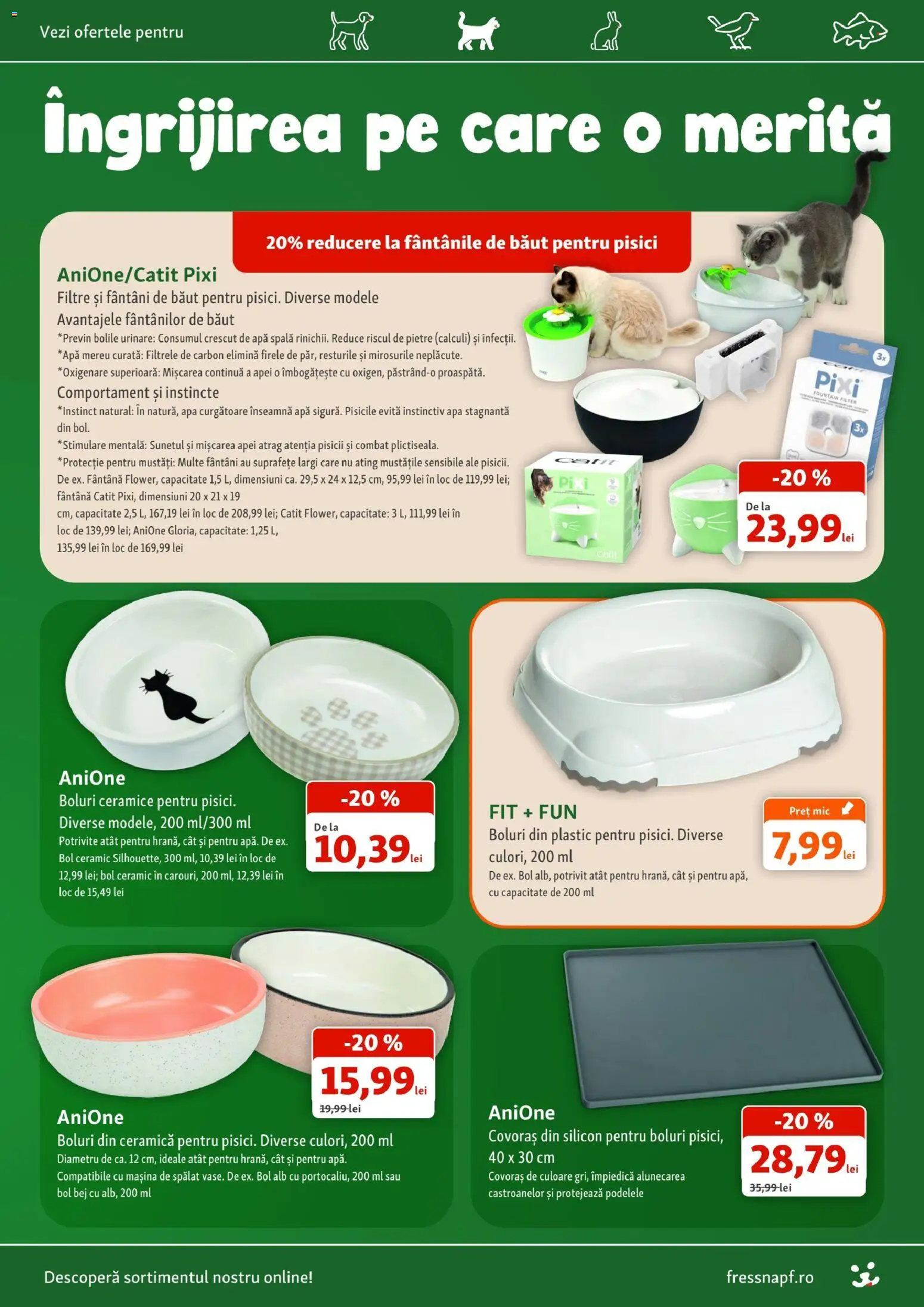 Noul catalog Fressnapf – valabil de la 03.09.2026 | Pagină: 10 | Produse: Mașină De Spălat, Bol, Apă