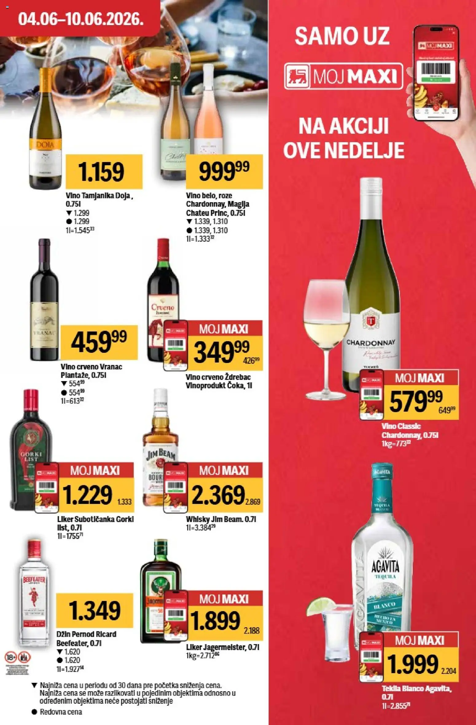 Maxi katalog - važi od 04.06.2026 | Strana: 27 | Proizvode: Džin, Chardonnay, Vranac, Vino