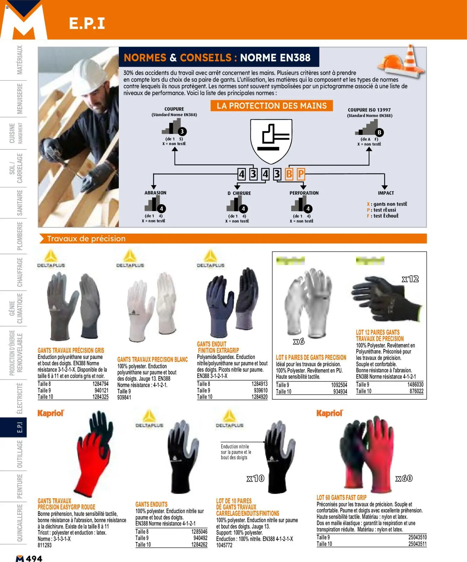 {H1} | Page: 494 | Produits: Gants