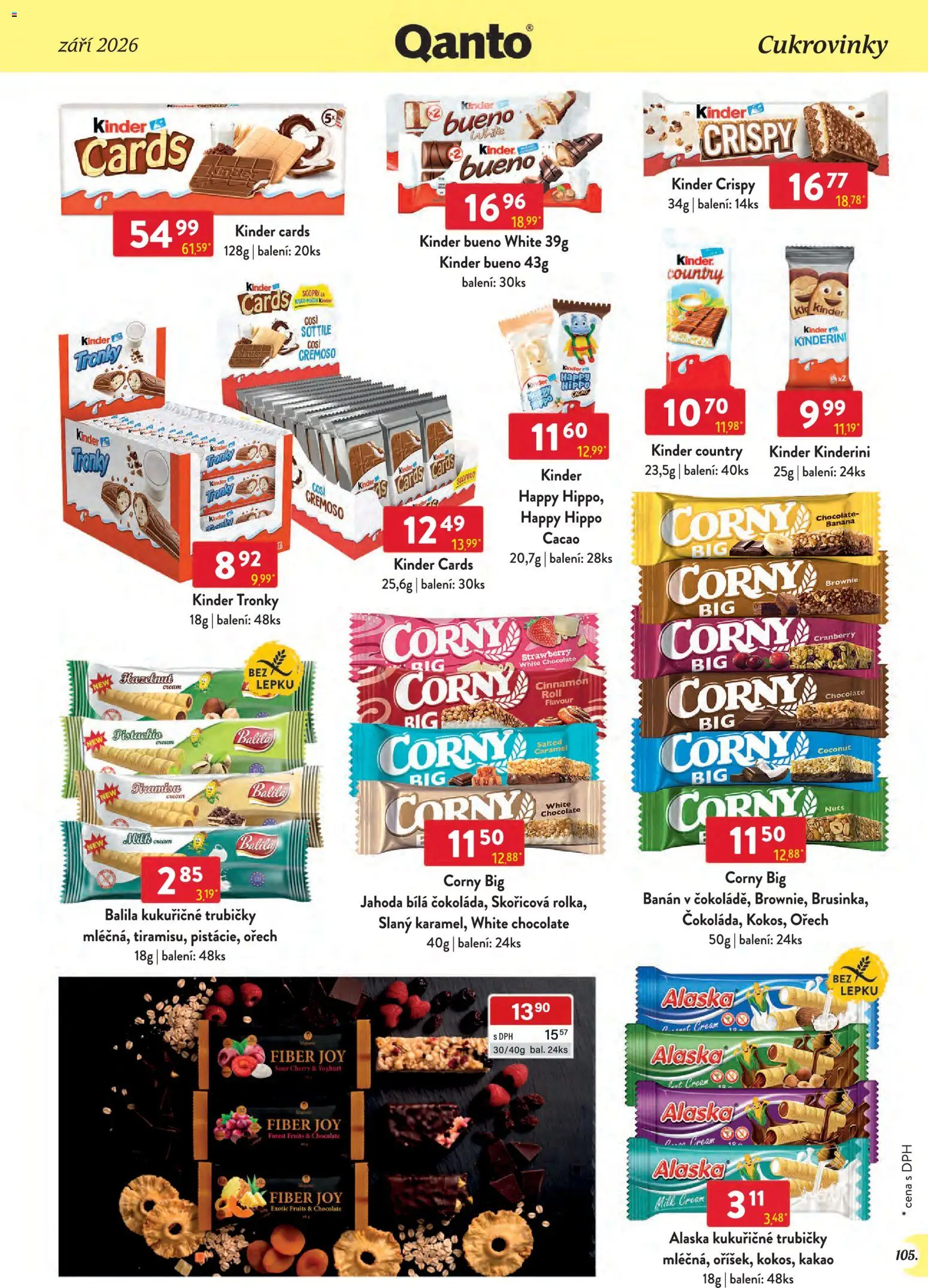 Astur & Qanto leták - Velkoobchod 09/2026 od 01.09.2026 | Strana: 105 | Produkty: Trubičky, Brownie, Banán, Pes
