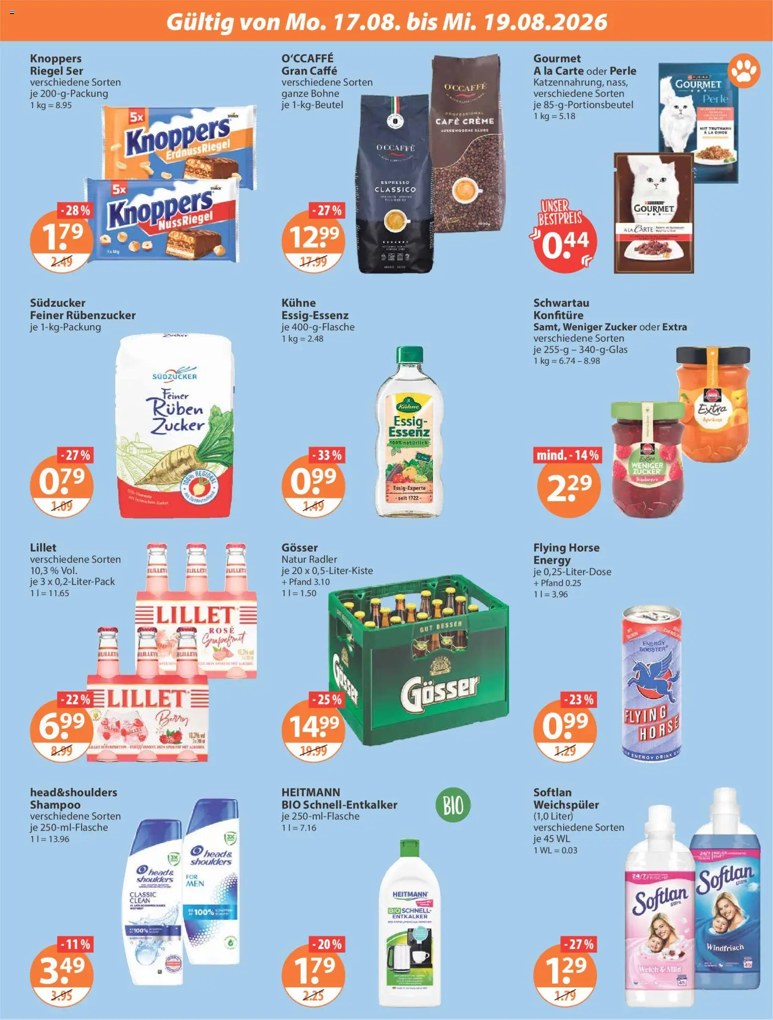 V-Markt Angebote – gültig ab 13.08.2026 | Seite: 21 | Produkte: Essig, Shampoo, Grapefruit, Knoppers