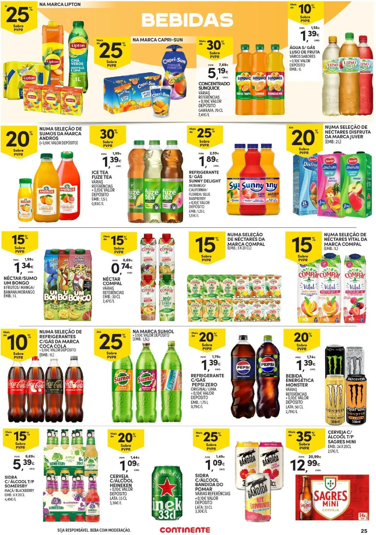 Continente folheto Açores │ válido de 29/10/2026 | Página: 25 | Produtos: Refrigerante, Hortelã, Álcool, Cenoura