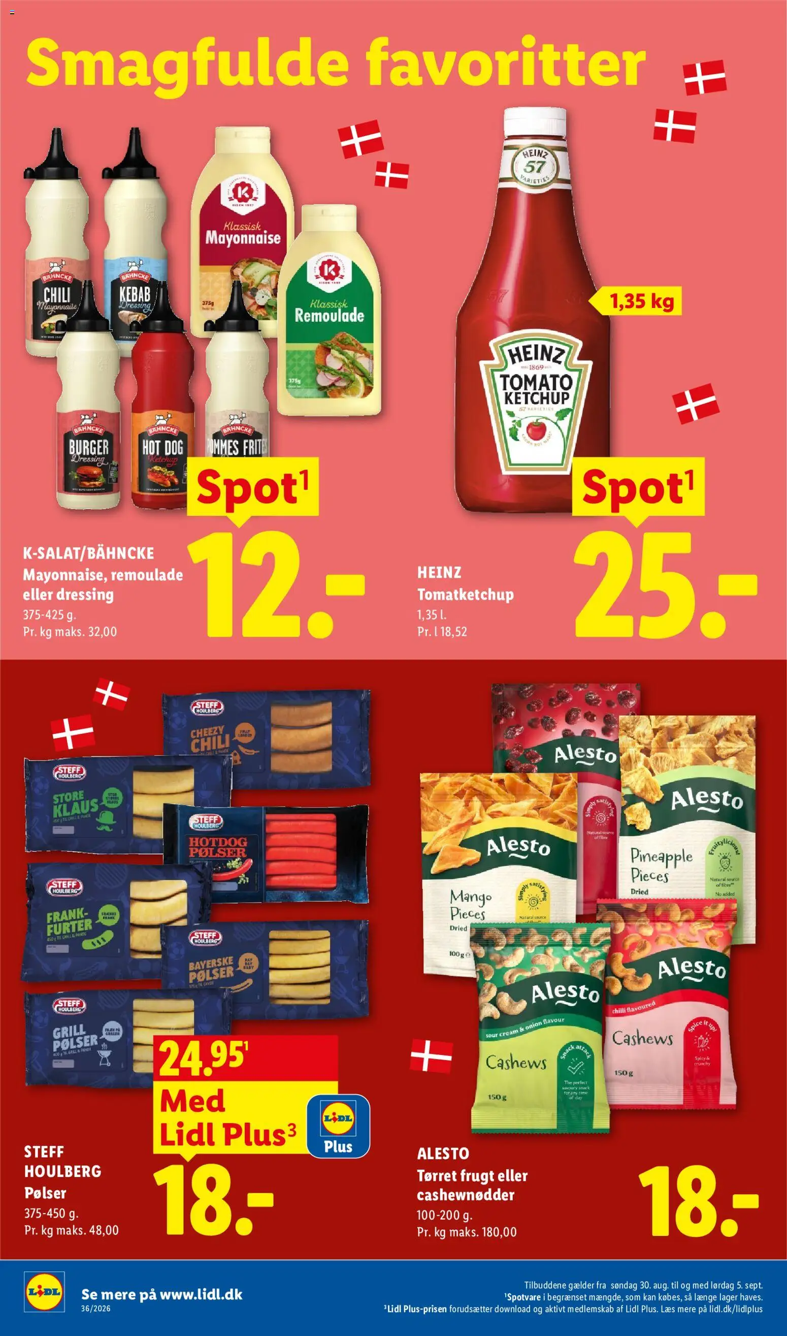 Lidl tilbudsavis – gyldig fra 30/08/2026 | Side: 4 | Produkter: Remoulade, Cashewnødder, Tørret frugt, Grill