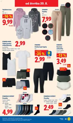 Lidl leták platný od 17.08.2026 | Strana: 85 | Produkty: Šaty, Nohavičky, Ponožky, Legíny
