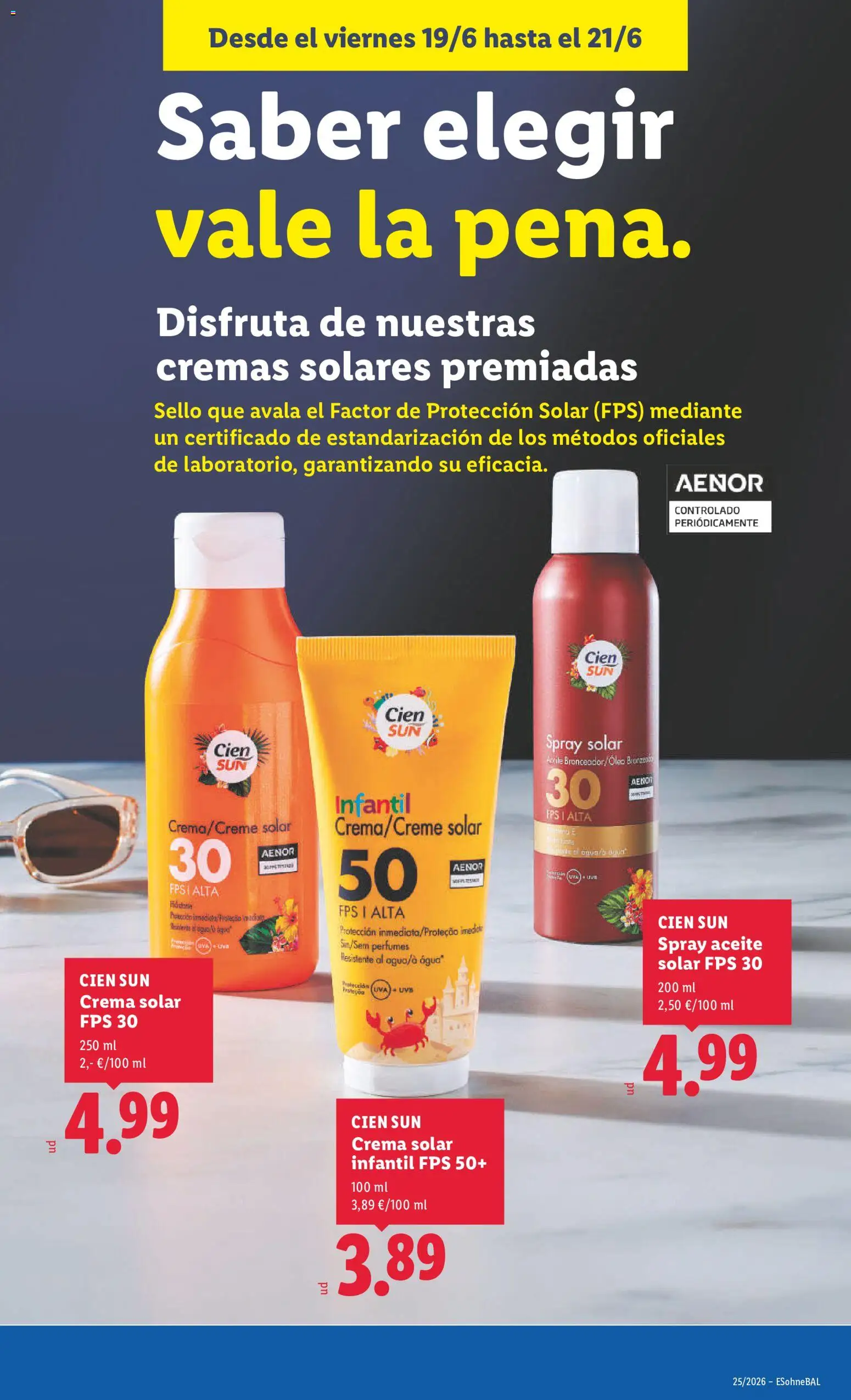 Lidl folleto Baleares │ válido desde el 15.06.2026 | Página: 61 | Productos: Spray solar, Aceite, Crema