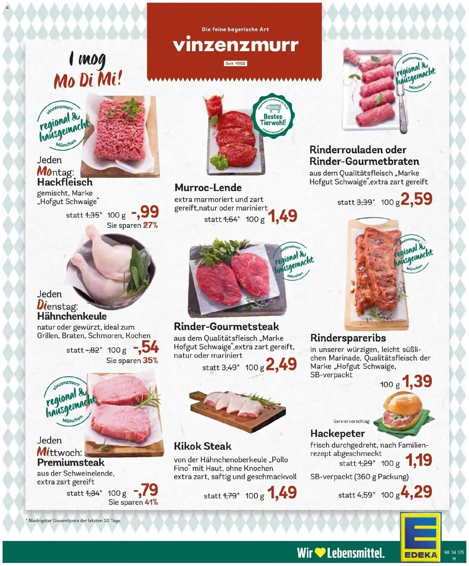 Edeka Prospekt Olching (ab 17.08.2026) » Angebote Online | Seite: 17 | Produkte: Rinderrouladen, Steak, Hackfleisch