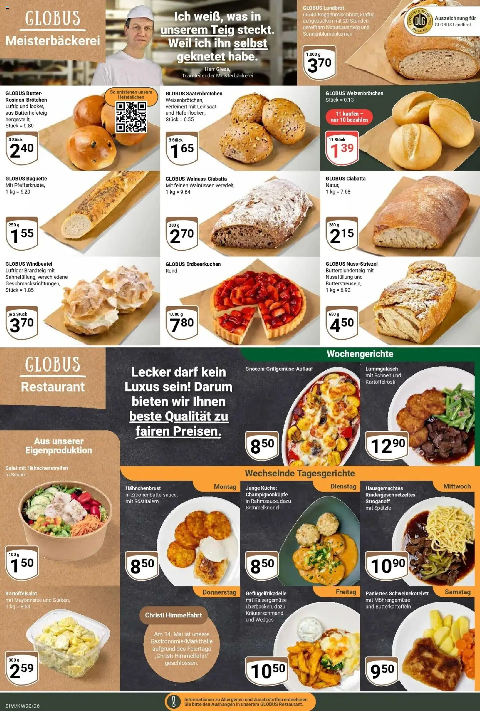 Globus Prospekt Simmern	 – gültig ab 10.05.2026 | Seite: 7 | Produkte: Küche, Baguette, Mayonnaise, Hahnchenbrust