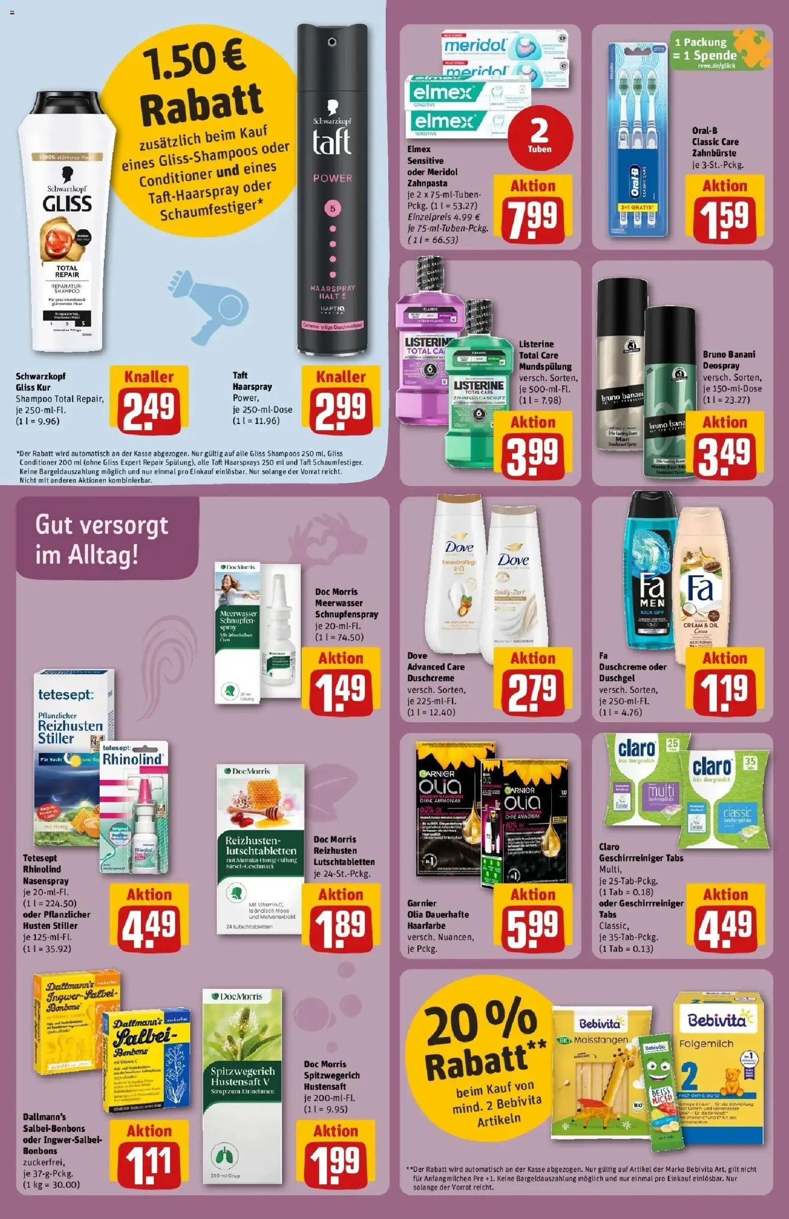REWE Prospekt ab 05.10.2026 zum Blättern » Angebote | Seite: 24 | Produkte: Tür, Sirup, Duschgel, Deospray