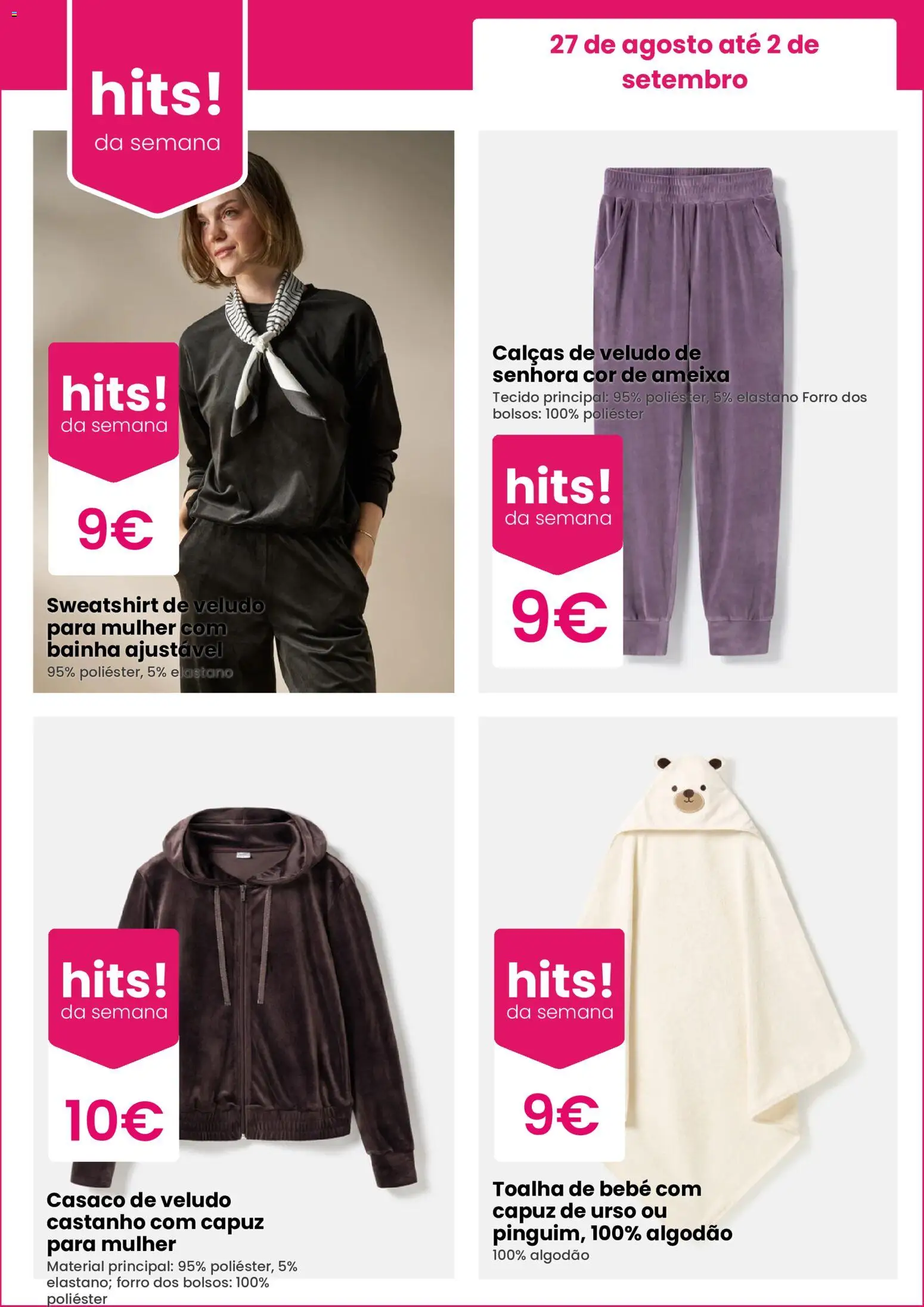 Pepco folheto │ válido de 27/08/2026 | Página: 3 | Produtos: Casaco, Sweatshirt, Algodão, Capuz