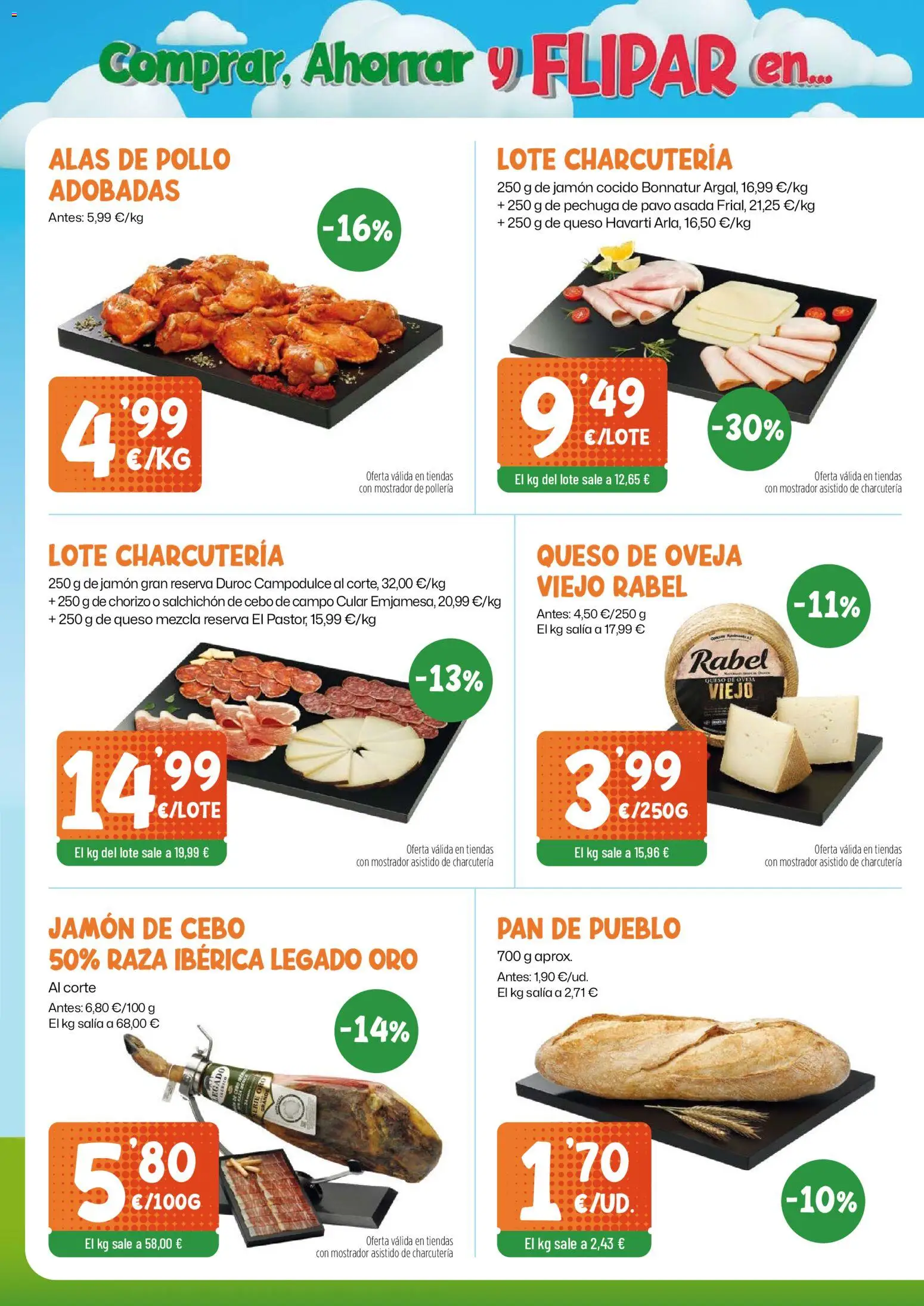 AhorraMas folleto │ válido desde el 23/07/2026 | Página: 6 | Productos: Queso de oveja, Pan, Jamón, Jamón cocido