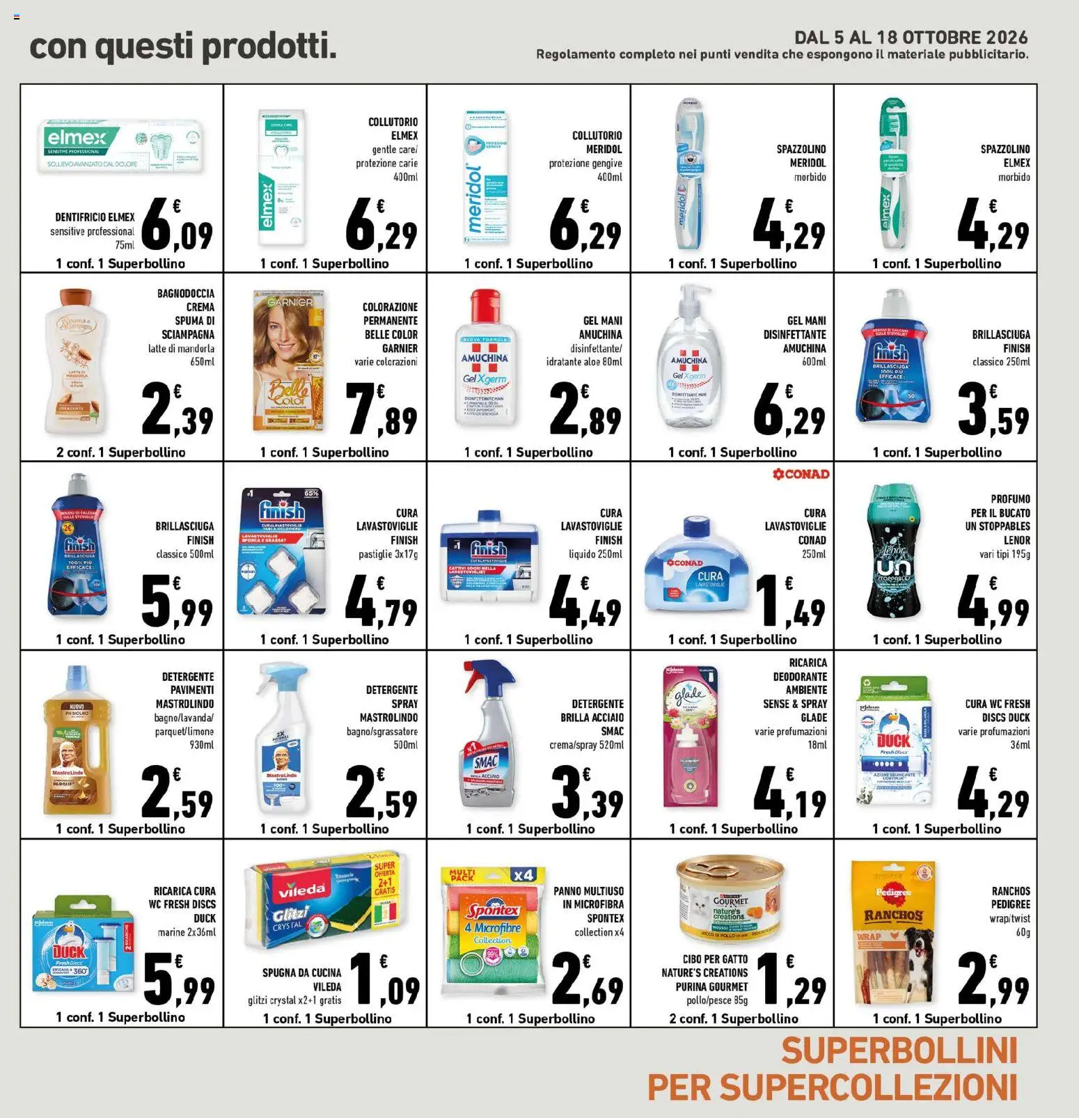 Volantino Conad del 07/10/2026 | Pagina: 29 | Prodotti: Pollo, Mandorla, Lavastoviglie, Doccia