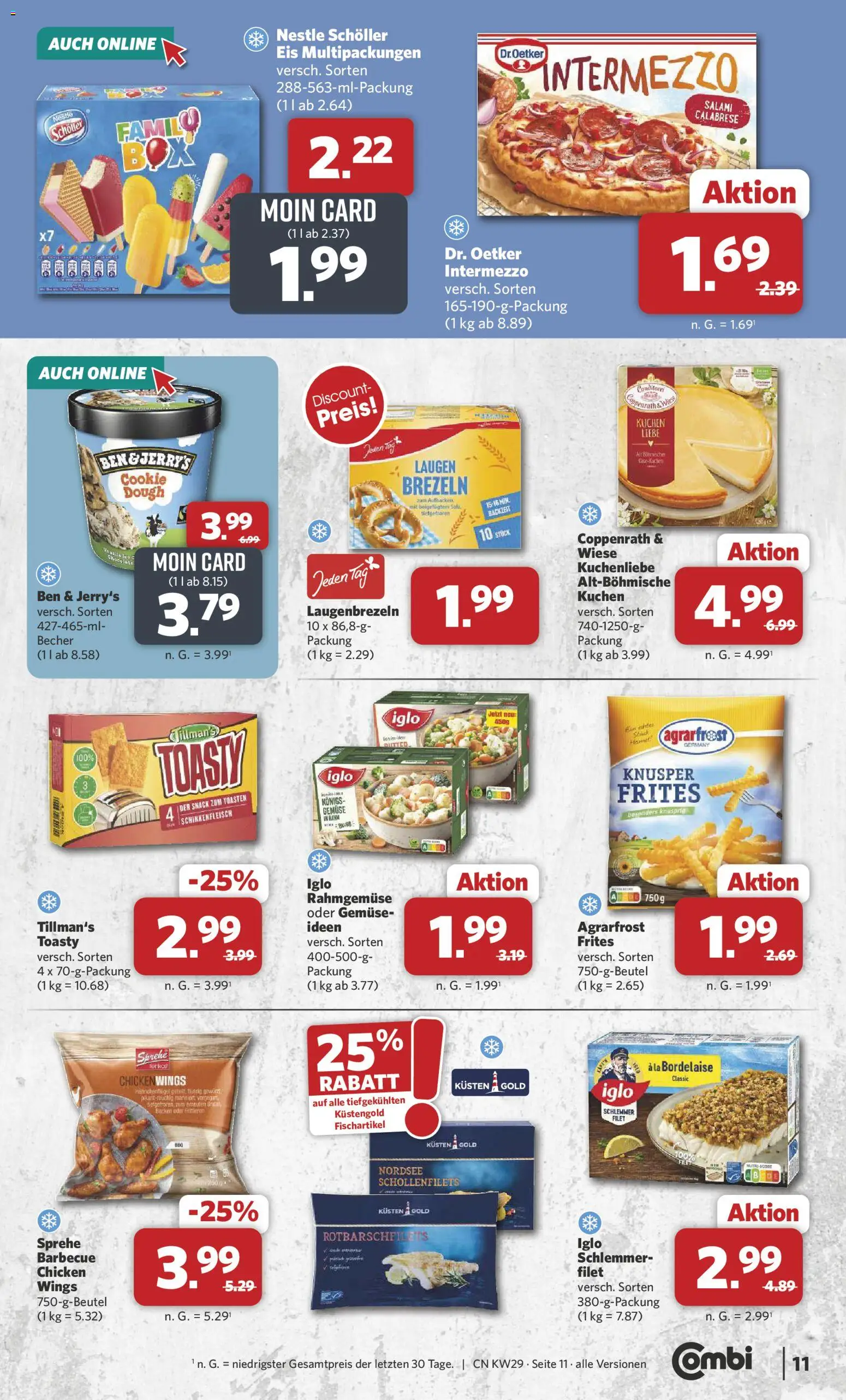 Combi Prospekt – gültig ab 13.07.2026 | Seite: 11 | Produkte: Ben & Jerry's, Salami, Kuchen, Eis