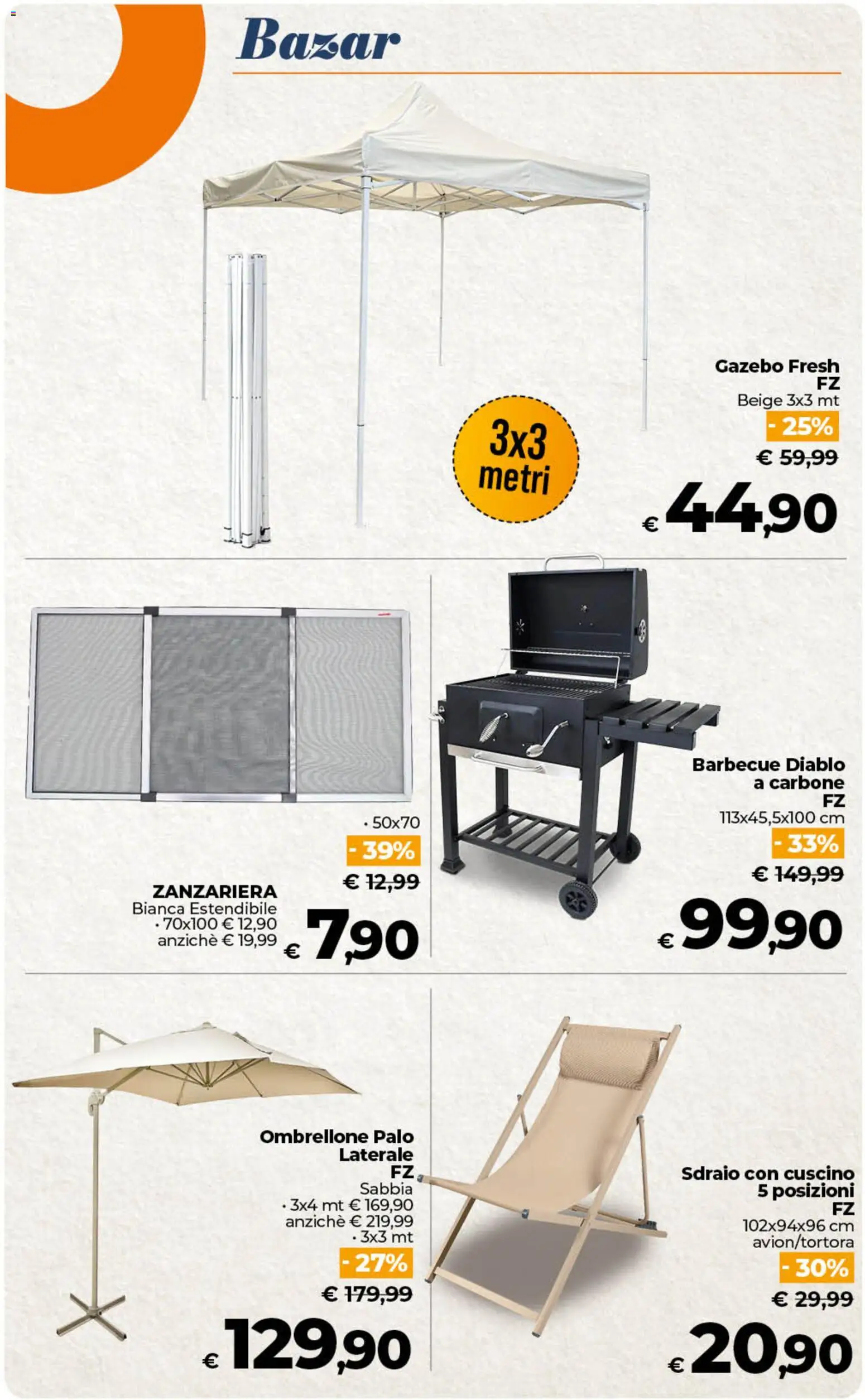 Volantino Ipercoop del 29.05.2026 | Pagina: 58 | Prodotti: Sdraio, Ombrellone, Barbecue, Cuscino