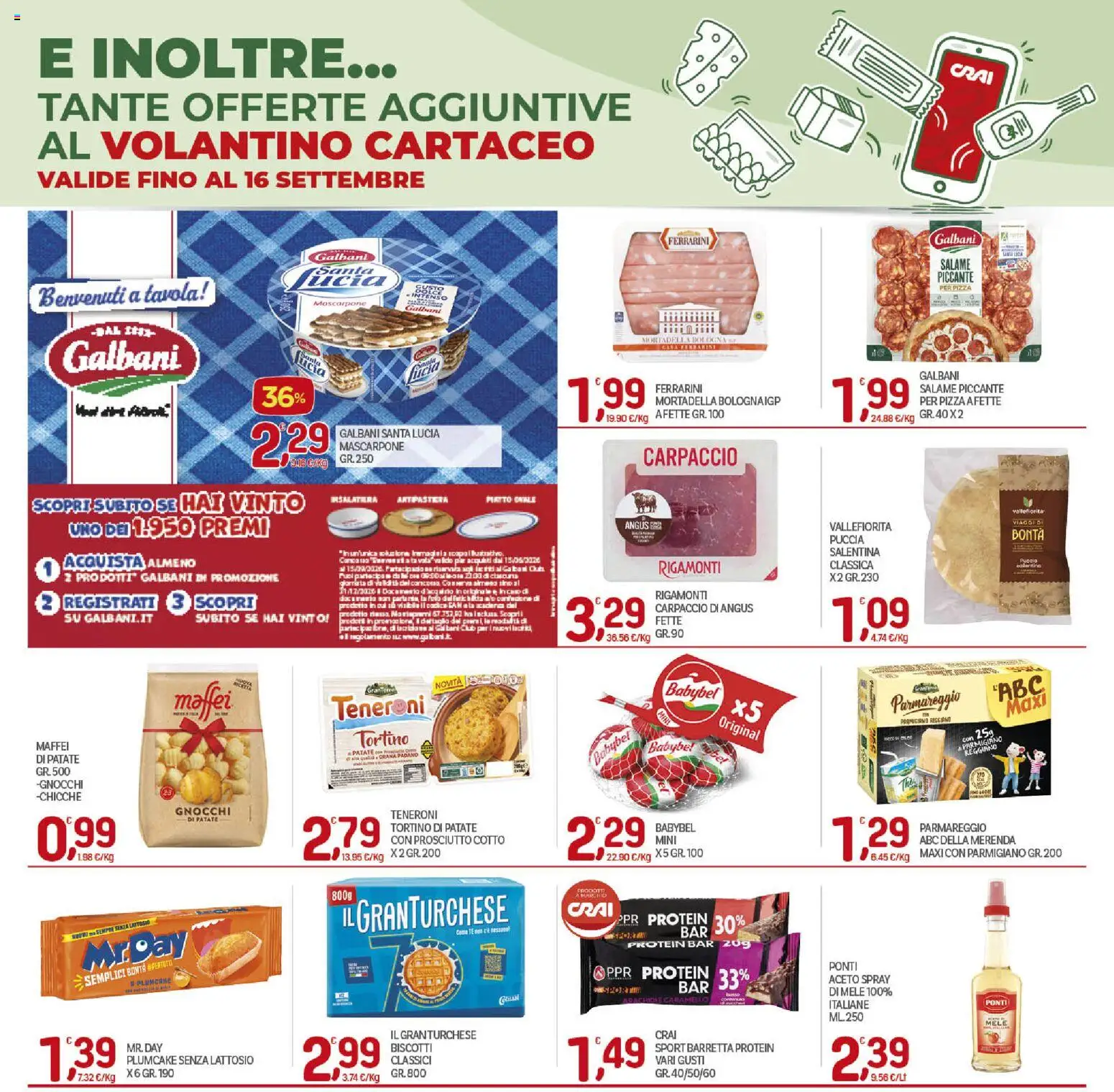 Volantino CRAI del 03/09/2026 | Pagina: 22 | Prodotti: Biscotti, Data, Plumcake, Piatto