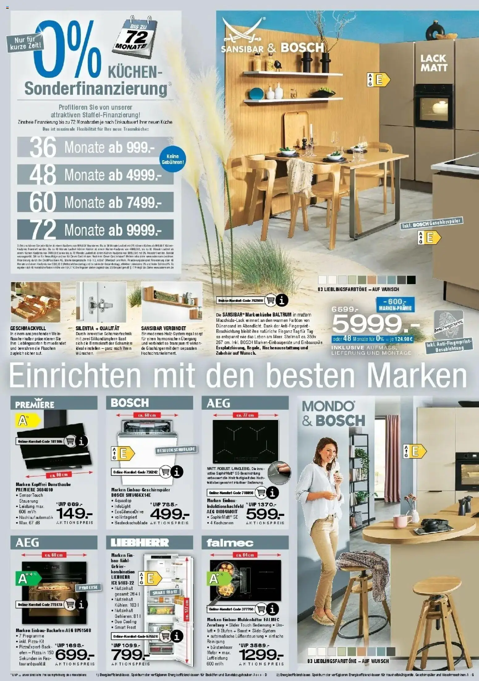 Ostermann - Möbel Ostermann: Neue Möbel wirken Wunder. (ab 19.09.2026) zum Blättern | Seite: 10 | Produkte: Bosch, Geschirrspüler, Küche, Kochfeld