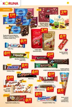 Koruna leták platný od 11.09.2026 | Strana: 8 | Produkty: Banány, Kinder, Trubičky, Dezert