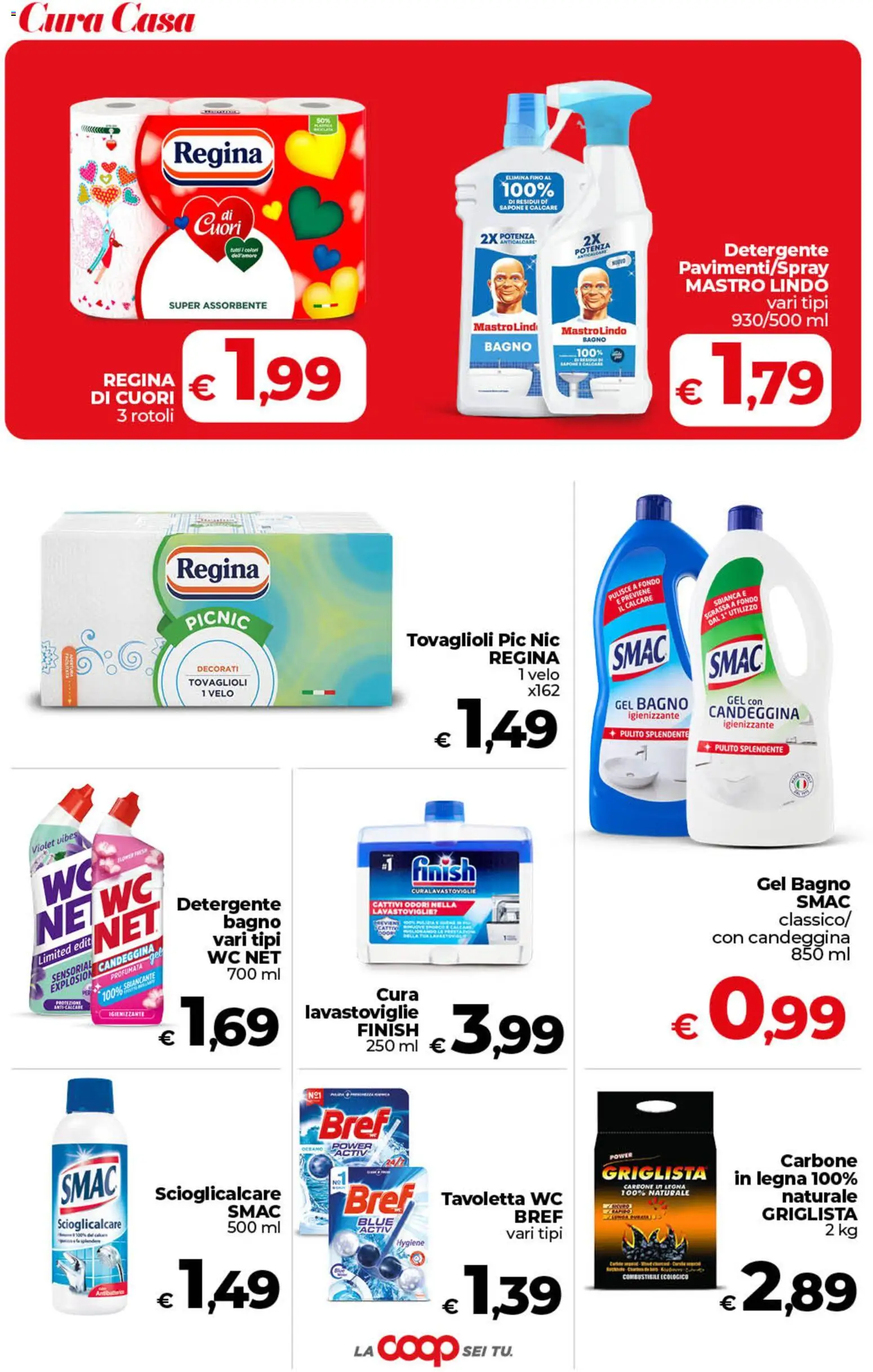Volantino COOP del 29.05.2026 | Pagina: 44 | Prodotti: Tavoletta wc, Candeggina, Anticalcare, Lavastoviglie