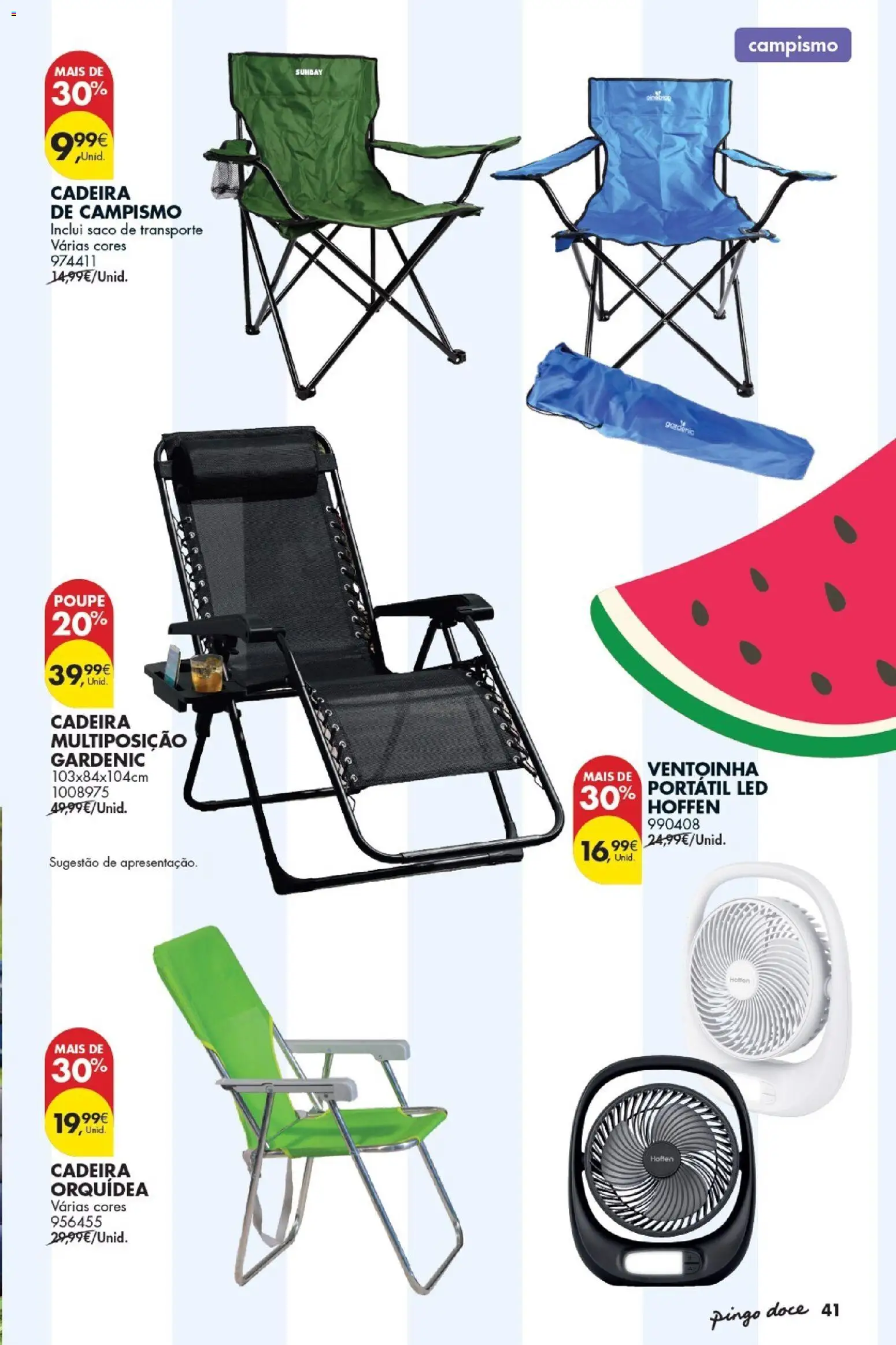 Pingo Doce Bazar Verão 2 │ válido de 30/06/2026 | Página: 41 | Produtos: Cadeira