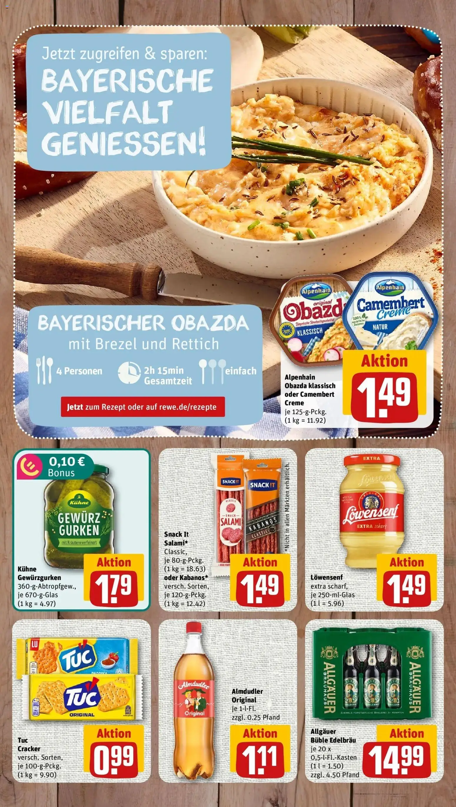 REWE Prospekt ab 14.09.2026 zum Blättern » Angebote | Seite: 2 | Produkte: Creme, Camembert, Salami, Gurken
