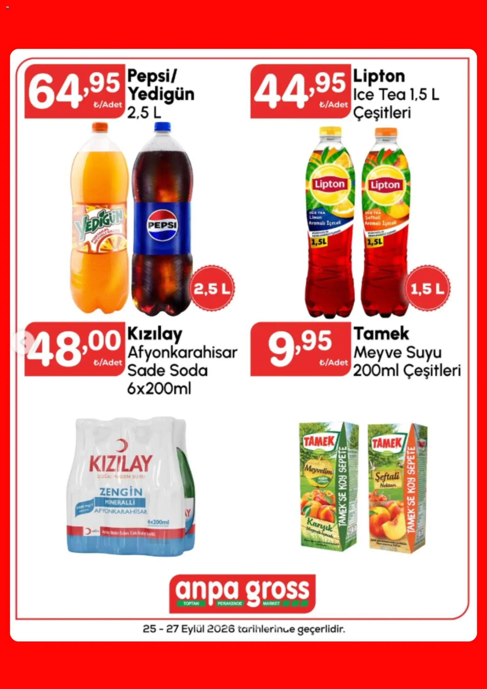 Anpa Gross Katalog - 25 Eylül 2026 tarihinden itibaren geçerlidir | Sayfa: 22 | Ürünler: Meyve, Limon, Maden suyu, Ice tea