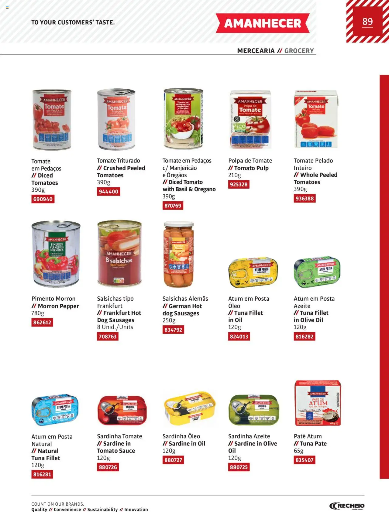 Recheio AS NOSSAS MARCAS │ válido de 19/12/2023 | Página: 89 | Produtos: Atum, Azeite, Orégãos, Tomate