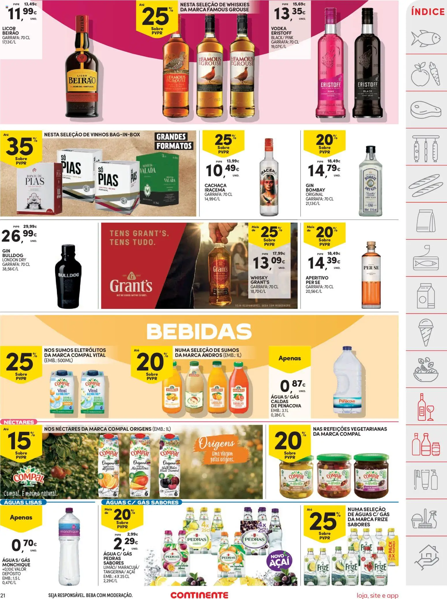 Continente folheto │ válido de 29/09/2026 | Página: 21 | Produtos: Açai, Bebidas, Licor, Coco