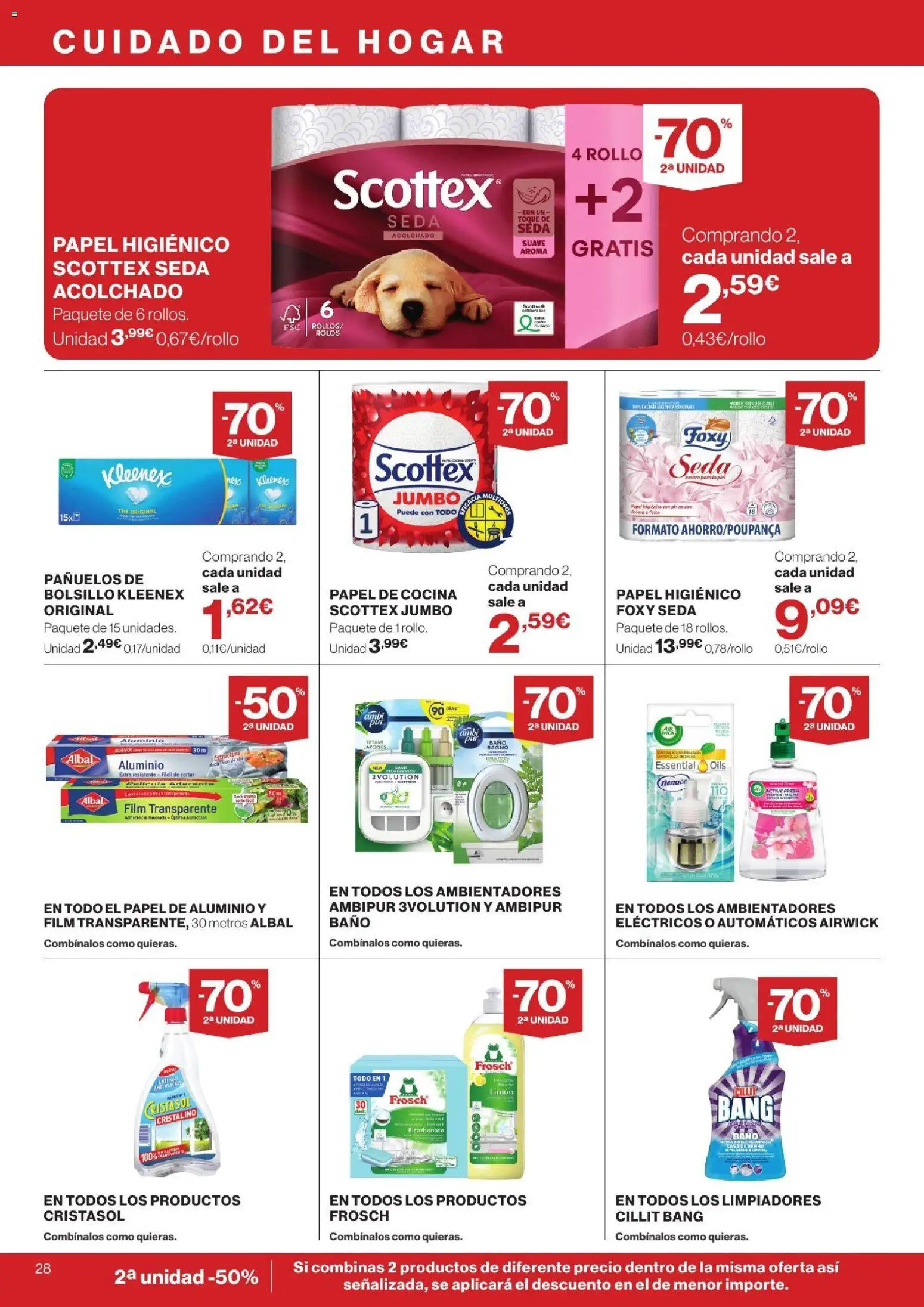Supercor Canarias │ válido desde el 24/09/2026 | Página: 28 | Productos: Papel higienico, Cocina, Papel de aluminio, Baño