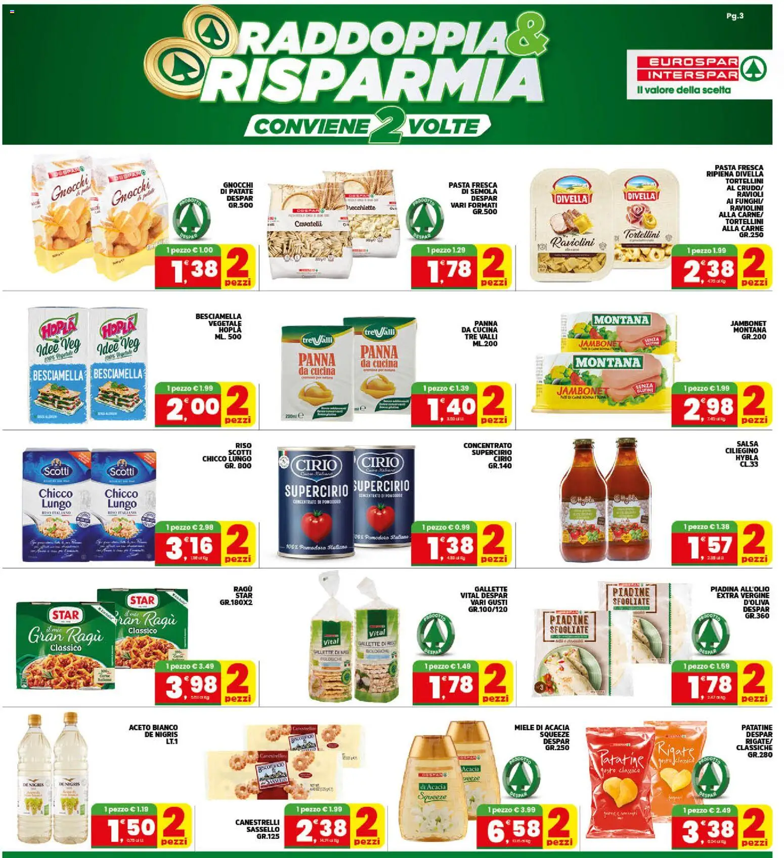 Volantino Interspar del 08.05.2026 | Pagina: 3 | Prodotti: Riso, Patatine, Pomodoro, Mais
