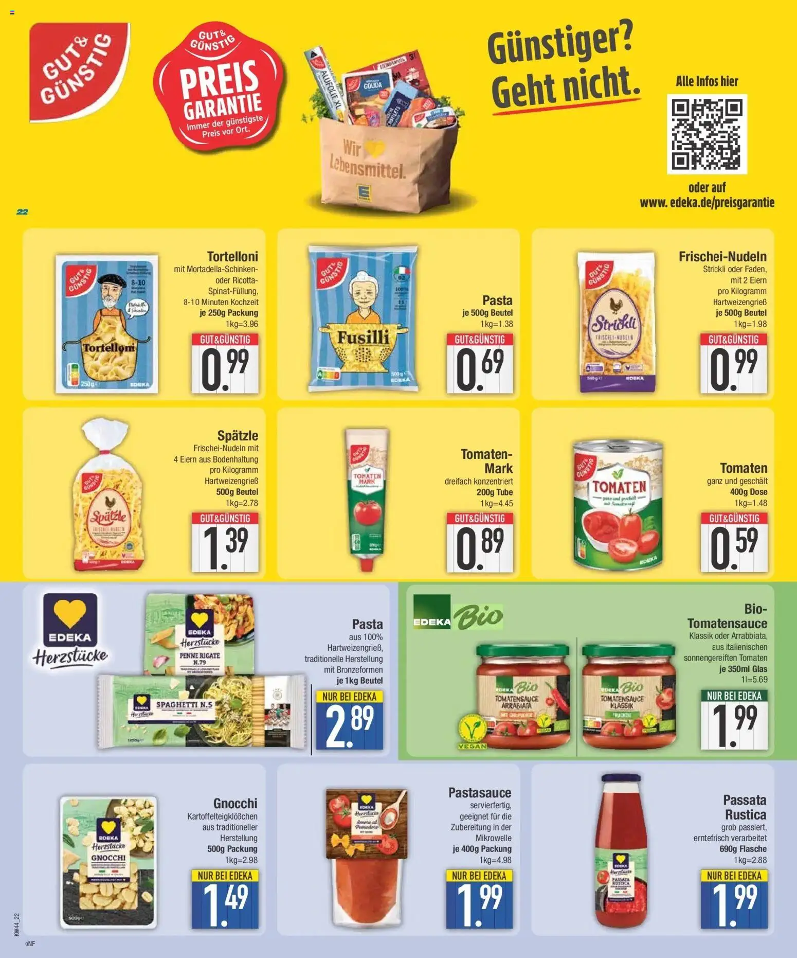 E center Prospekt Unterhaching (ab 26.10.2026) zum Blättern | Seite: 22 | Produkte: Gnocchi, Mikrowelle, Pasta, Nudeln